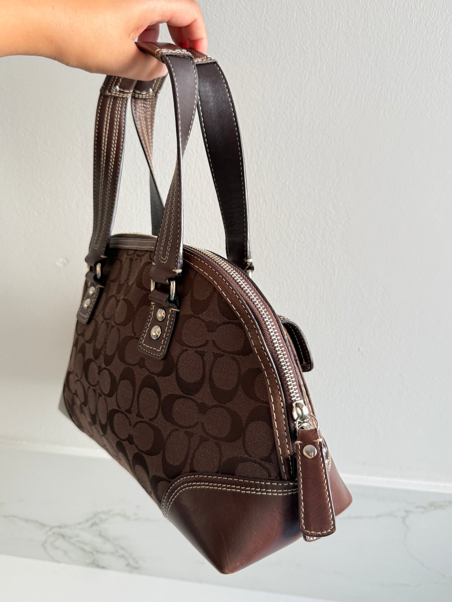 Coach Hampton Signature Shoulder Bag