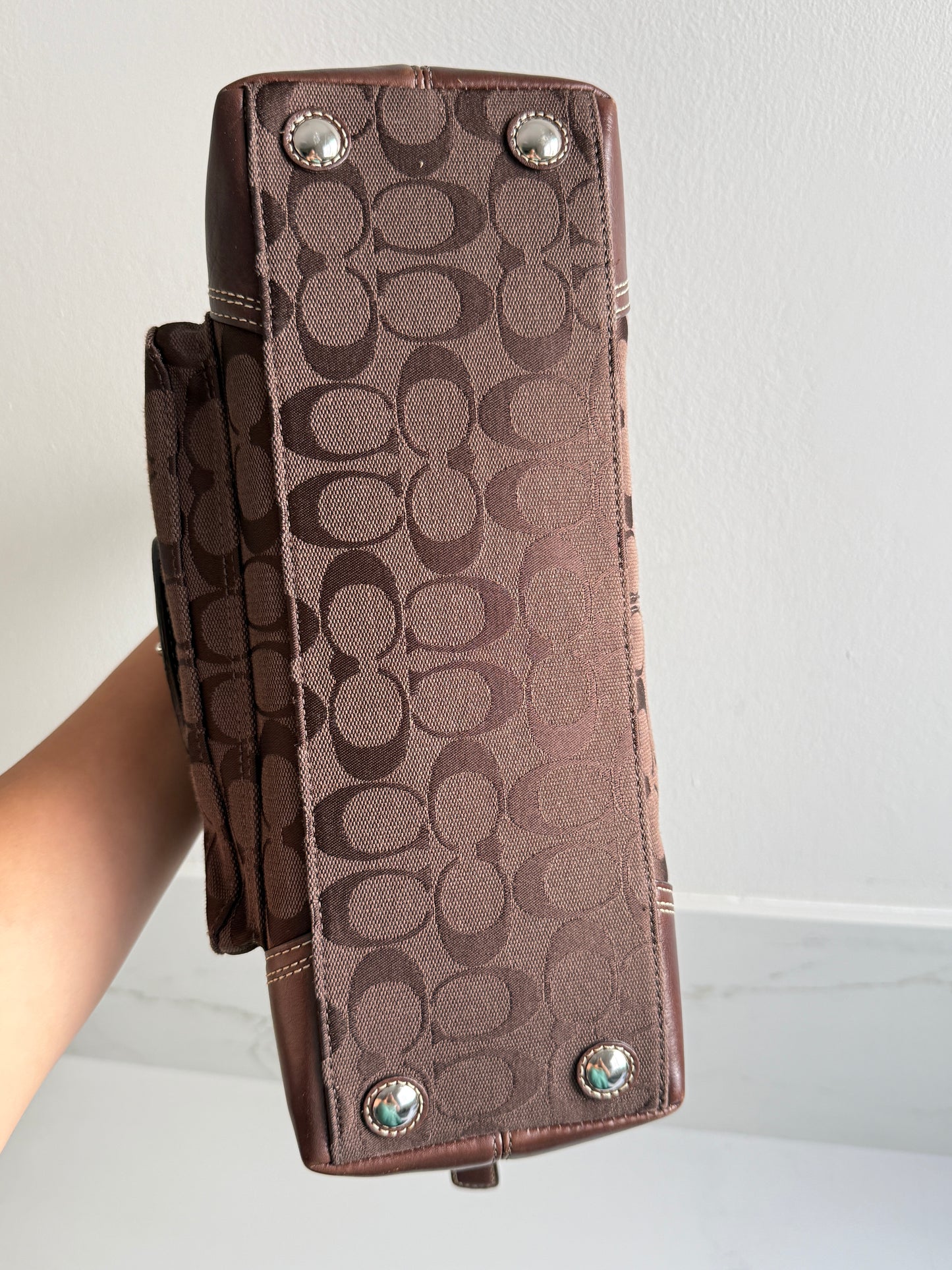Coach Hampton Signature Shoulder Bag