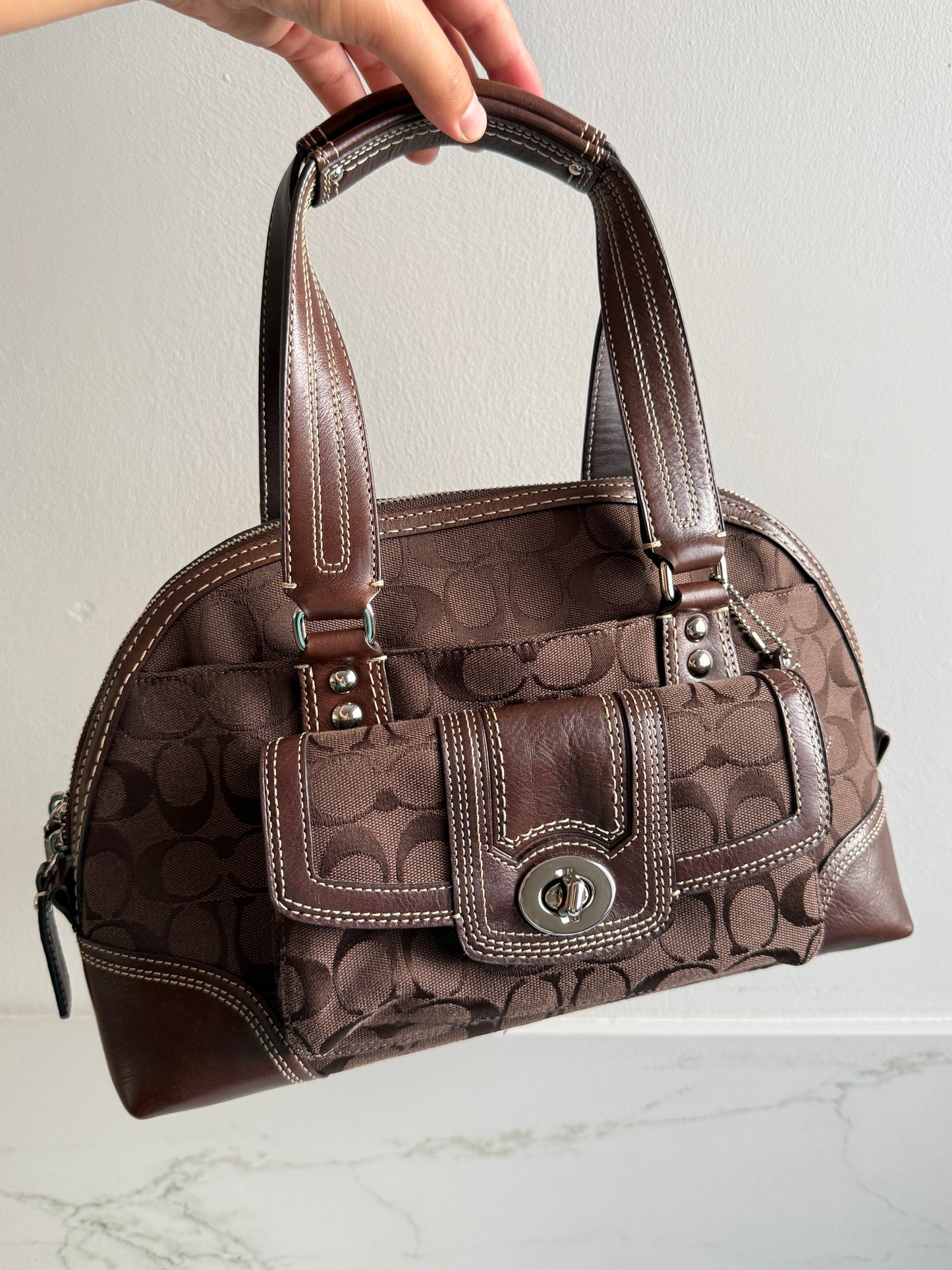 Coach Hampton Signature Shoulder Bag