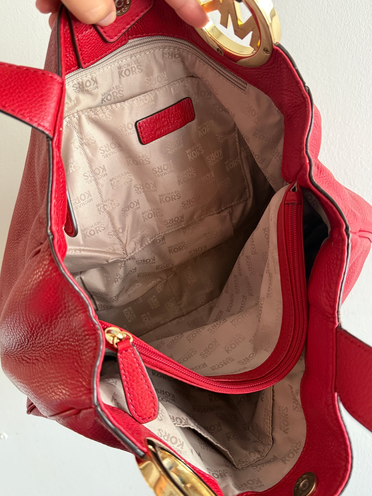 Michael Kors Fulton East West Leather Tote Shoulder Bag
