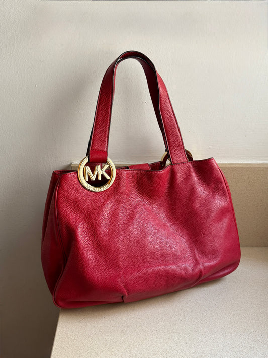 Michael Kors Fulton East West Leather Tote Shoulder Bag