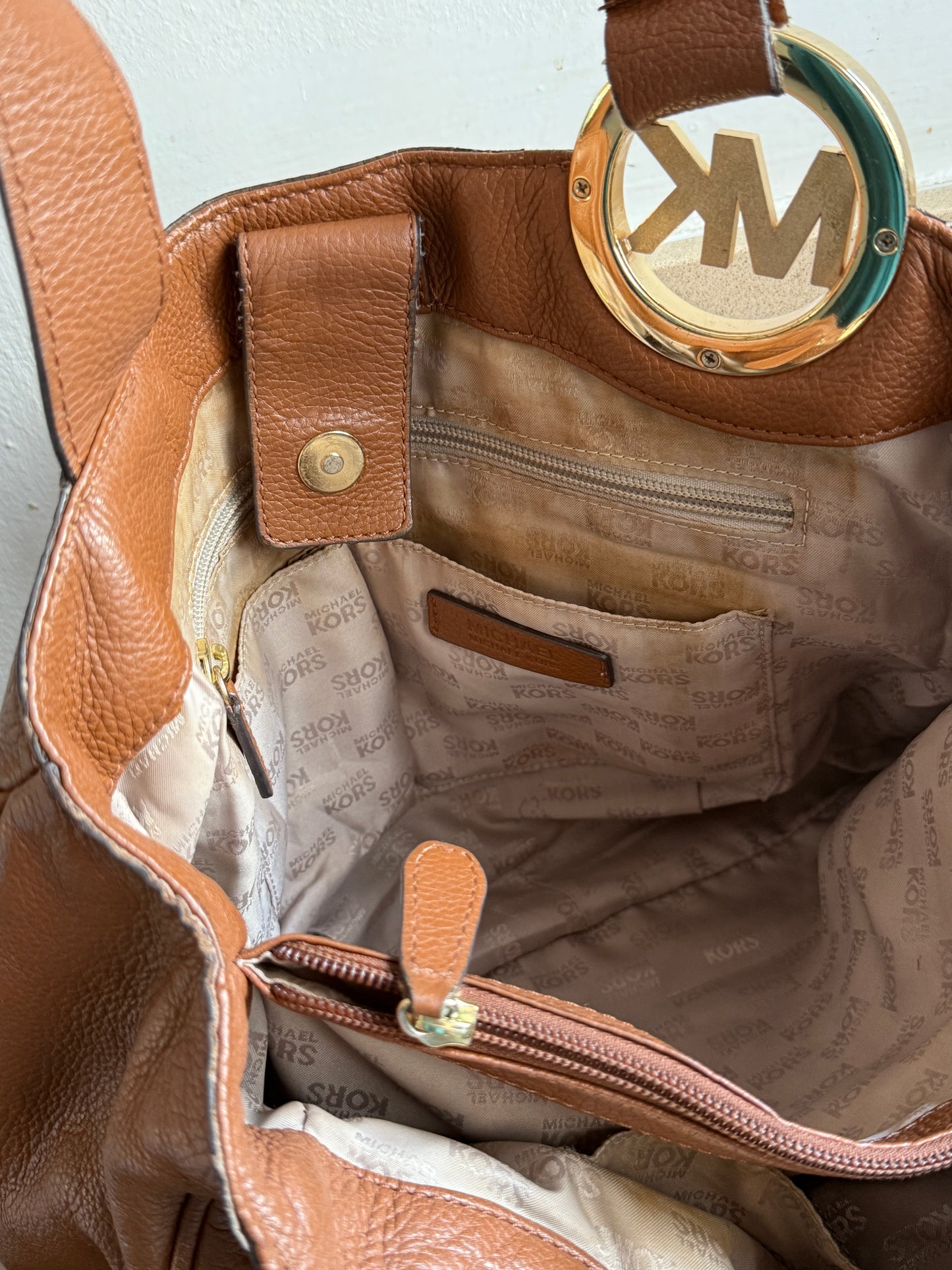 Michael Kors Fulton East West Leather Tote Shoulder Bag