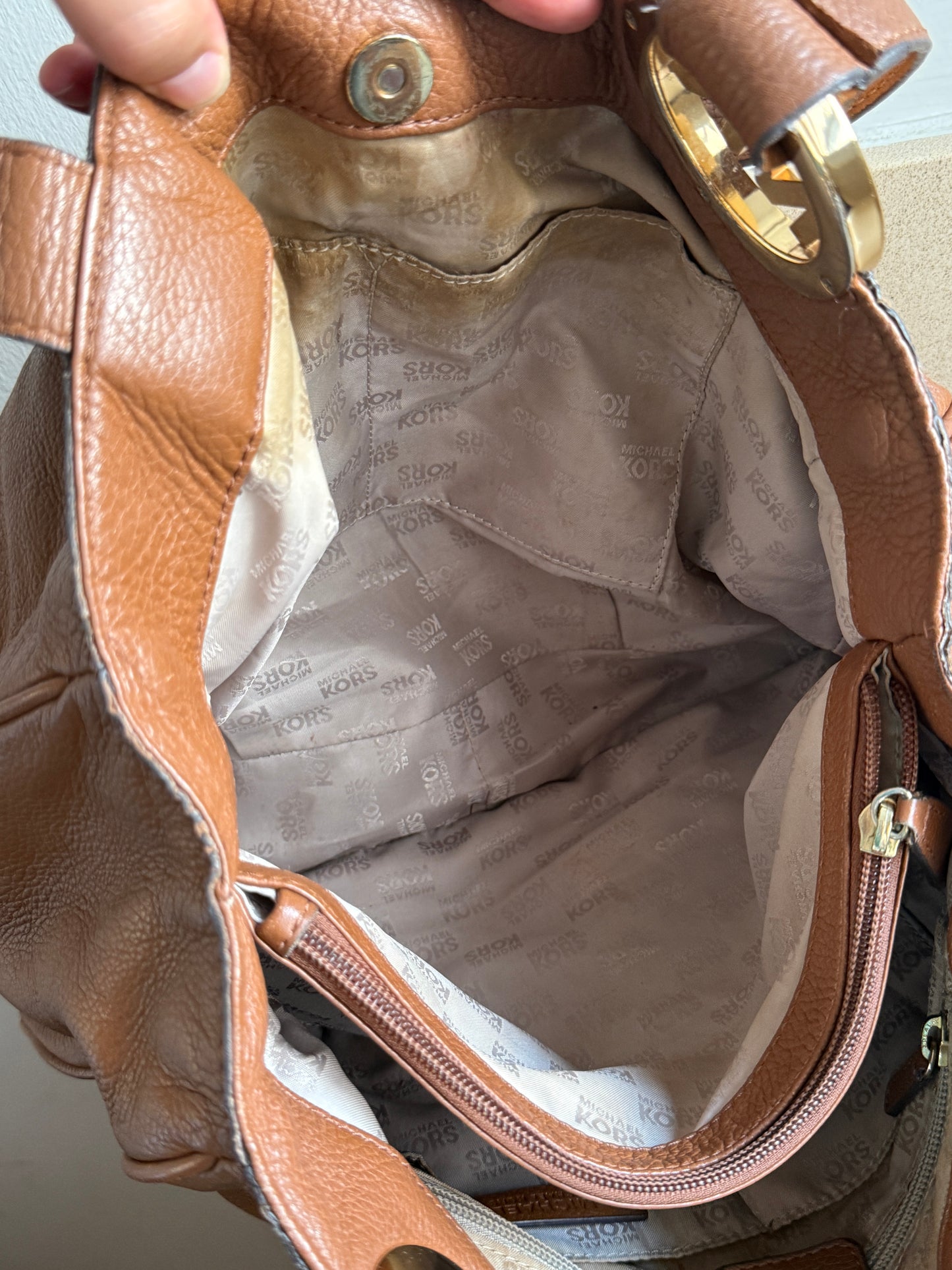 Michael Kors Fulton East West Leather Tote Shoulder Bag