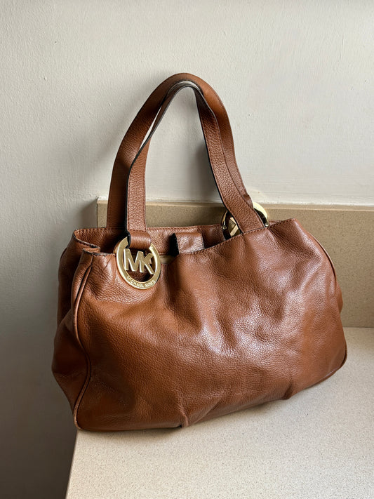 Michael Kors Fulton East West Leather Tote Shoulder Bag