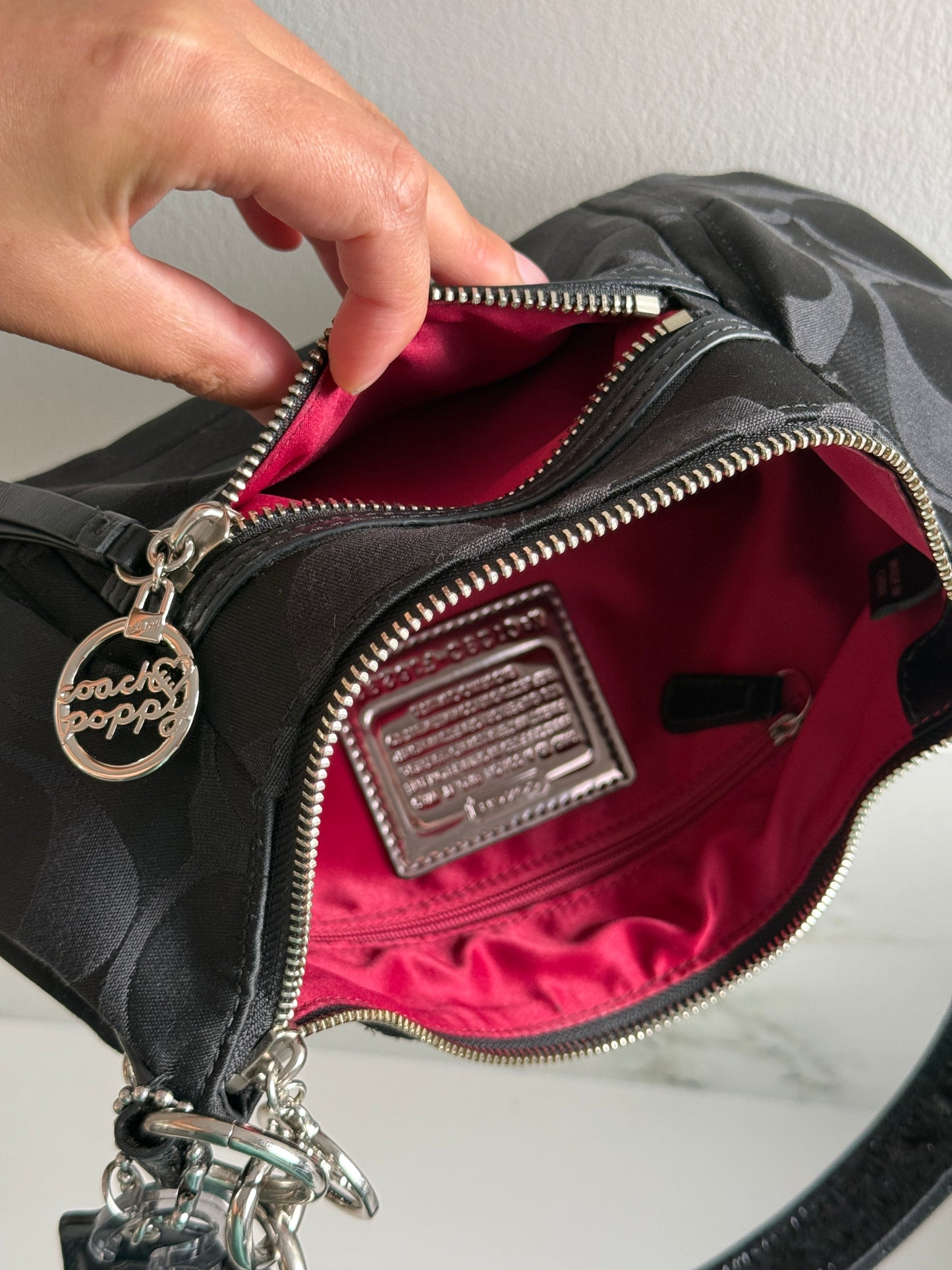 Rare Coach Poppy Signature Shoulder Bag