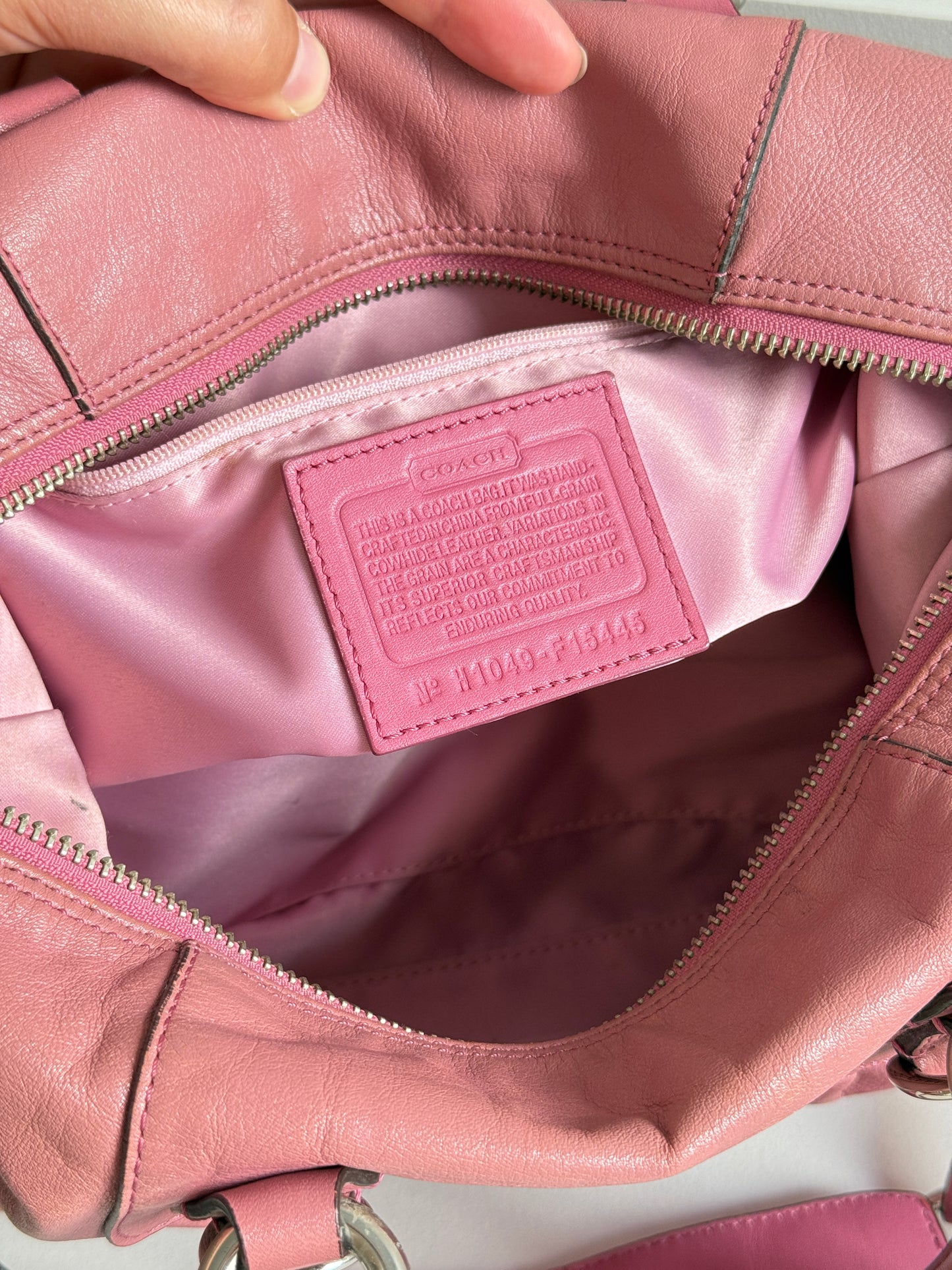 Super Rare Coach Ashley Pink Leather Satchel