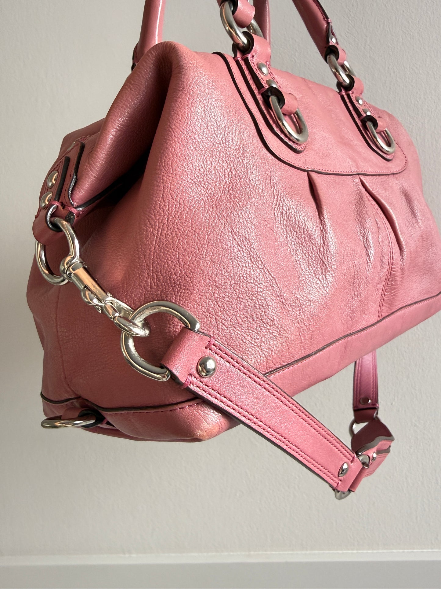 Super Rare Coach Ashley Pink Leather Satchel