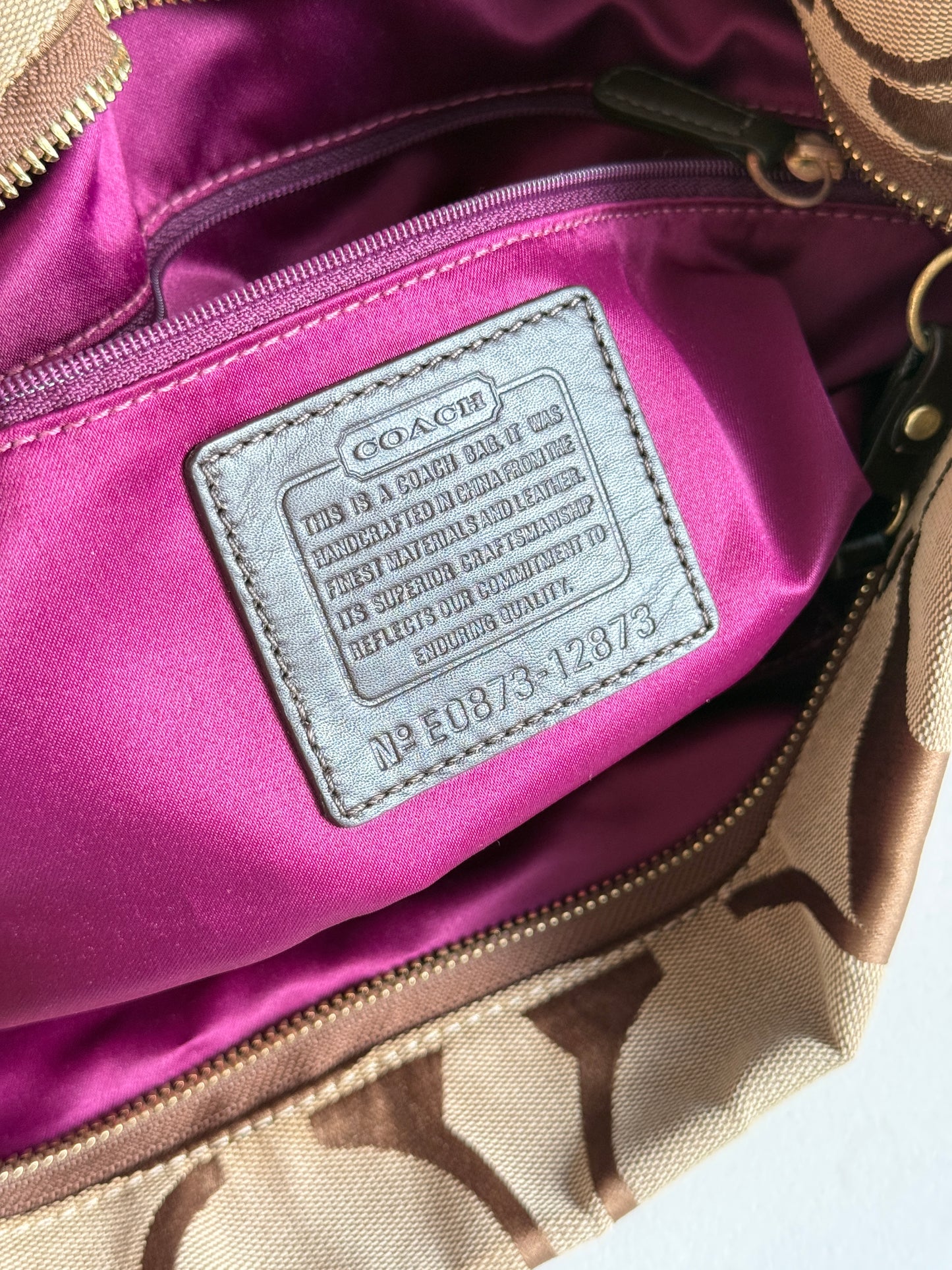 Coach Carly Signature Shoulder Bag