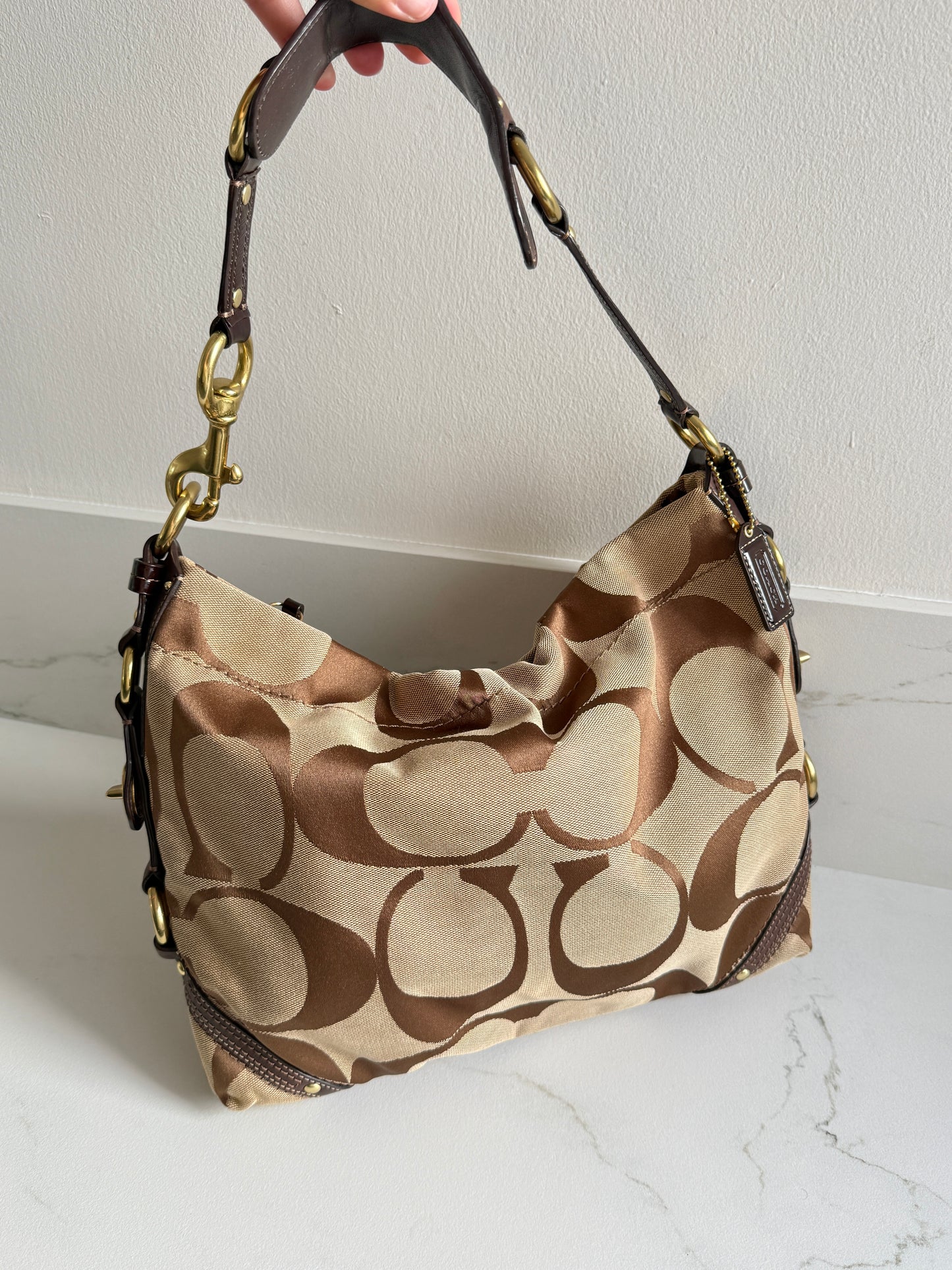 Coach Carly Signature Shoulder Bag