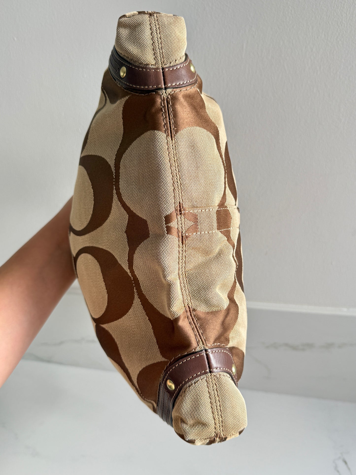 Coach Carly Signature Shoulder Bag