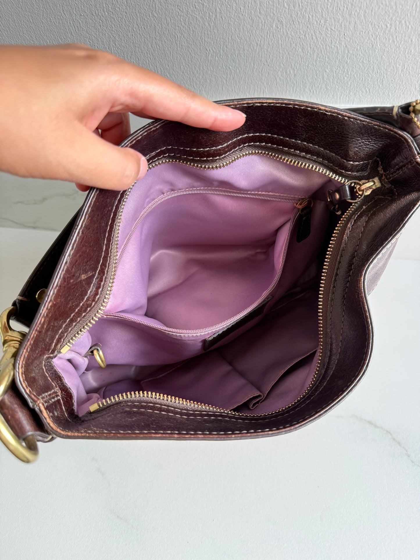 Rare Coach Zoe Signature Hobo Shoulder Bag