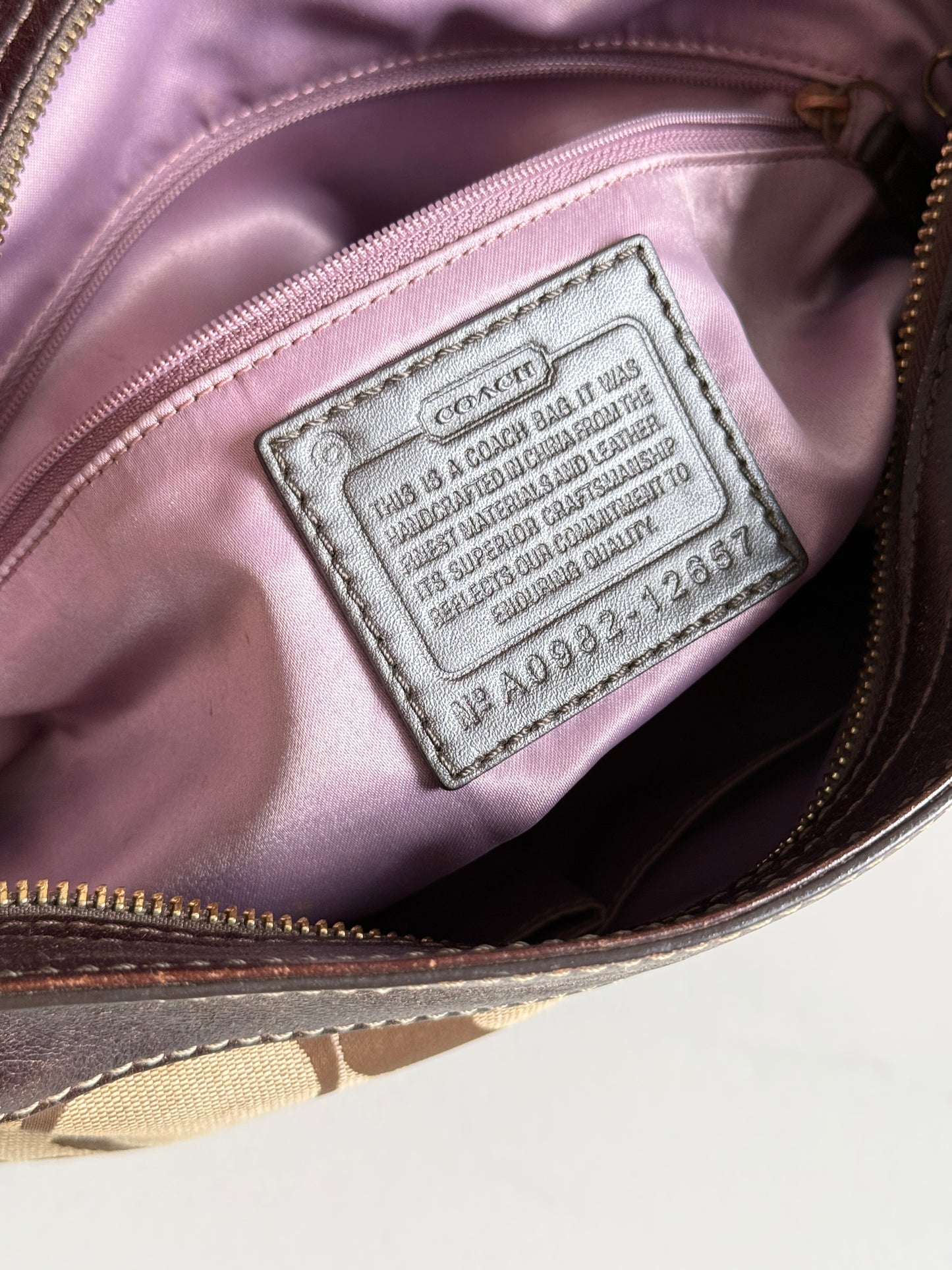 Rare Coach Zoe Signature Hobo Shoulder Bag