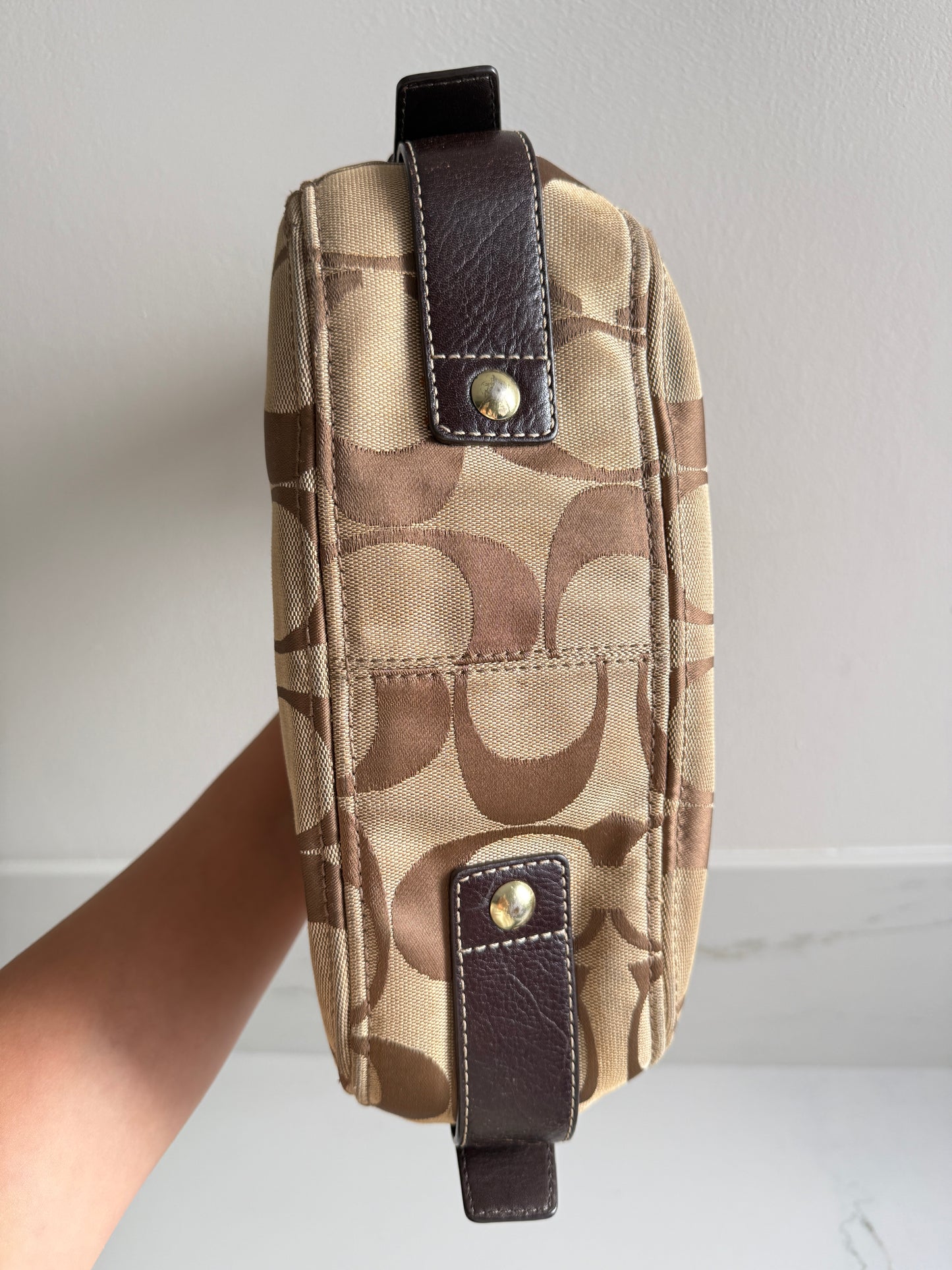 Rare Coach Zoe Signature Hobo Shoulder Bag