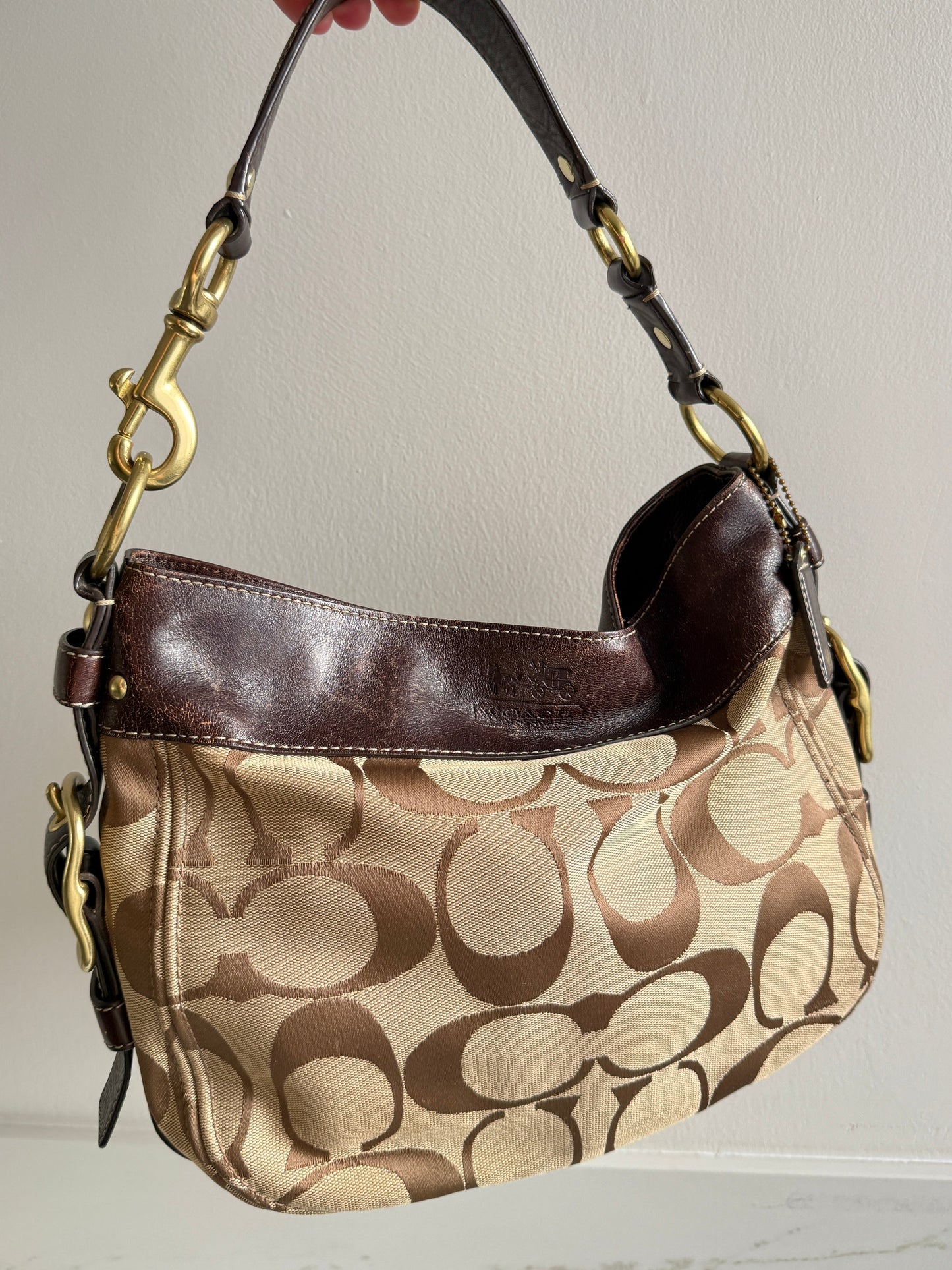 Rare Coach Zoe Signature Hobo Shoulder Bag