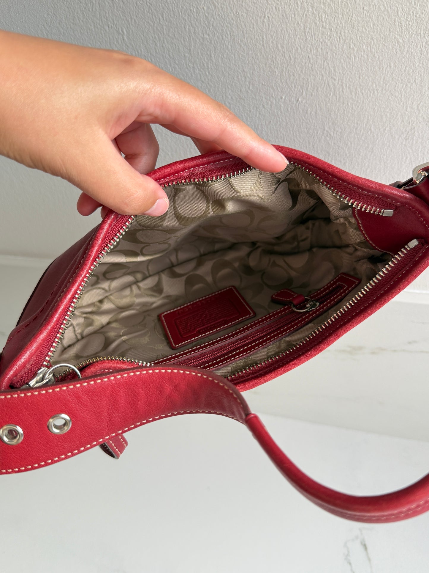 Super Rare Coach Soho Red Leather Mini Bag