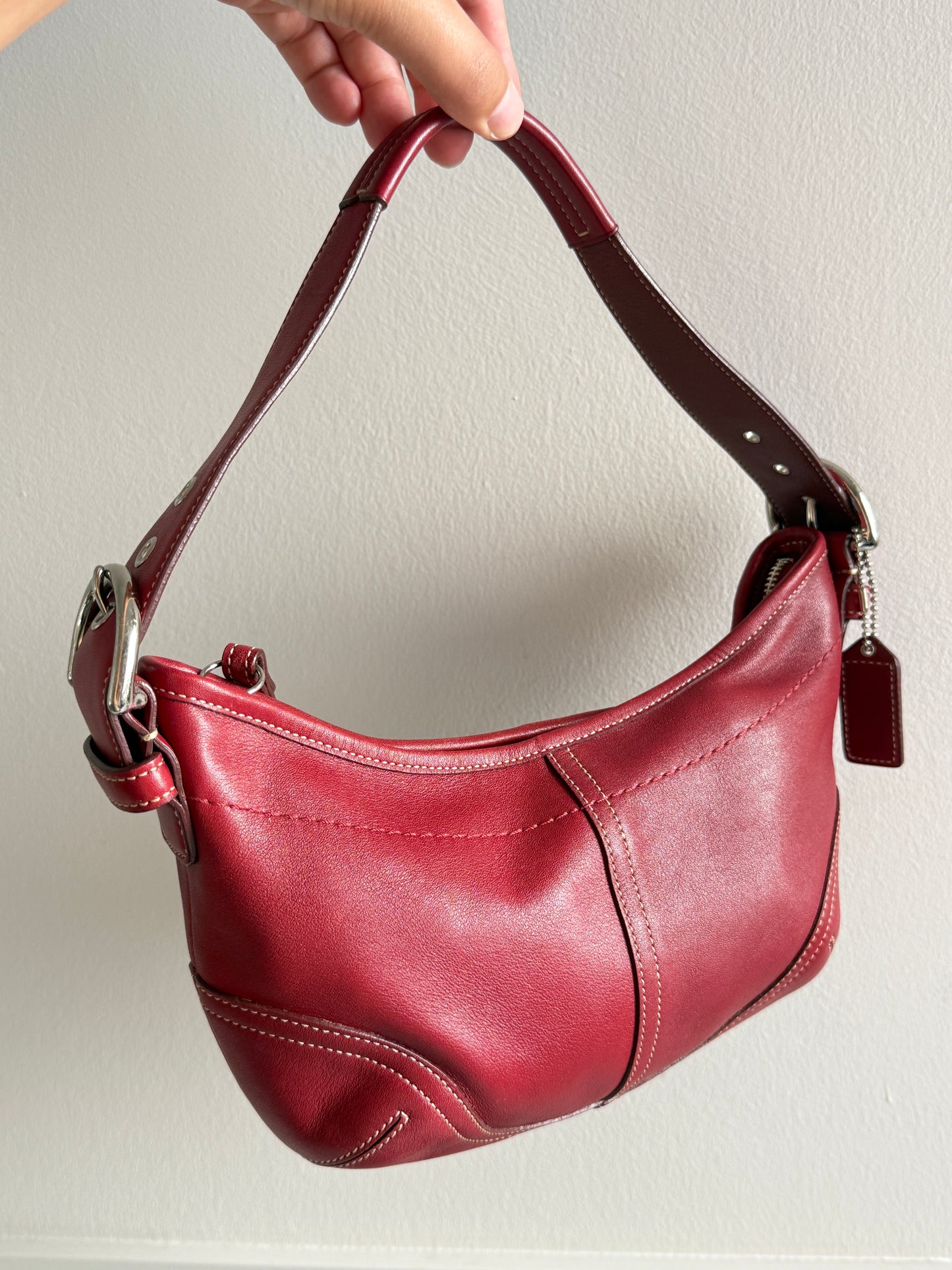 Super Rare Coach Soho Red Leather Mini Bag