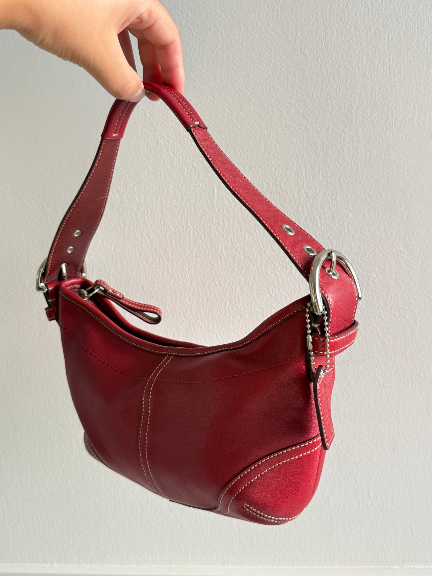 Super Rare Coach Soho Red Leather Mini Bag