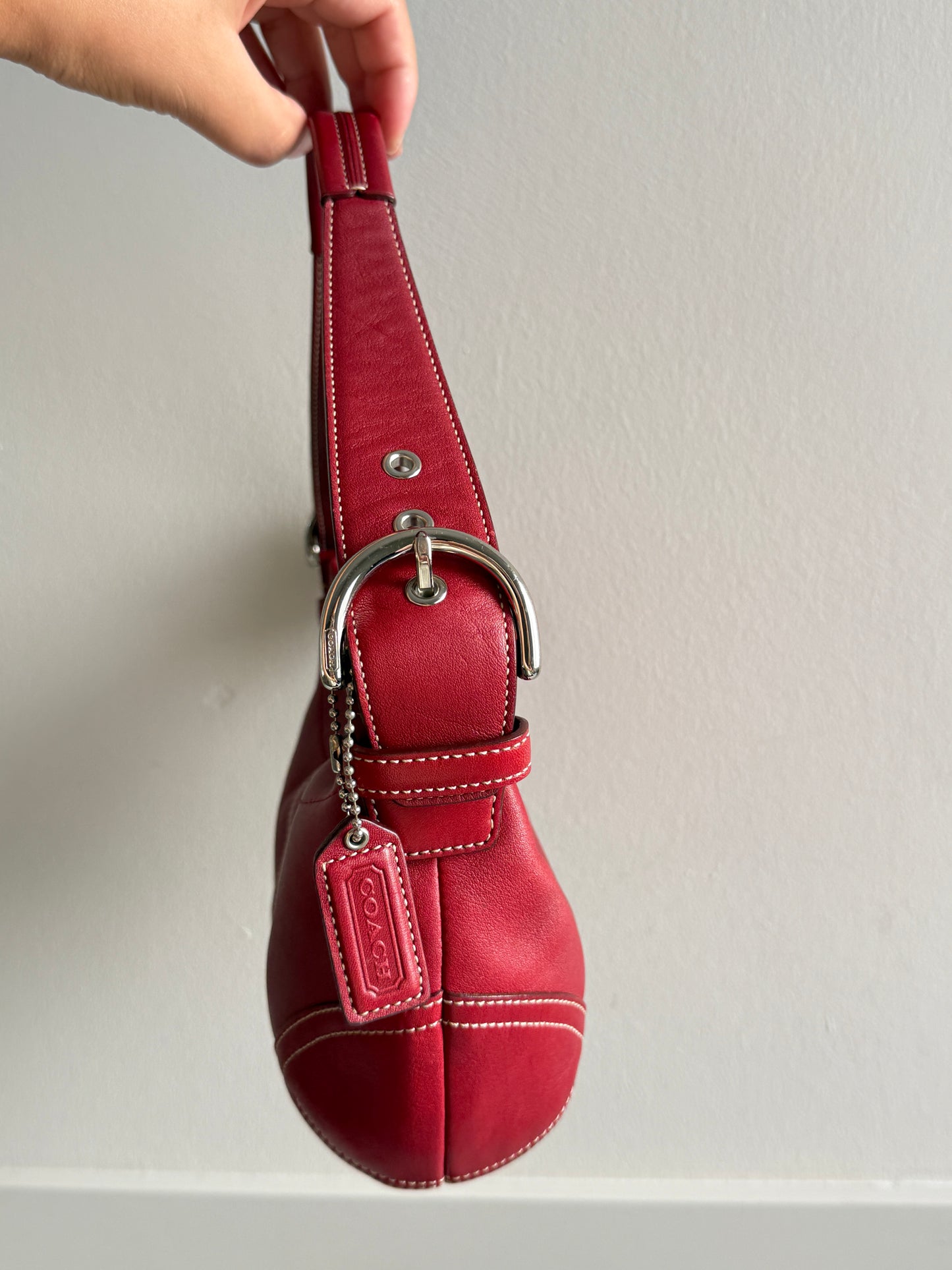 Super Rare Coach Soho Red Leather Mini Bag