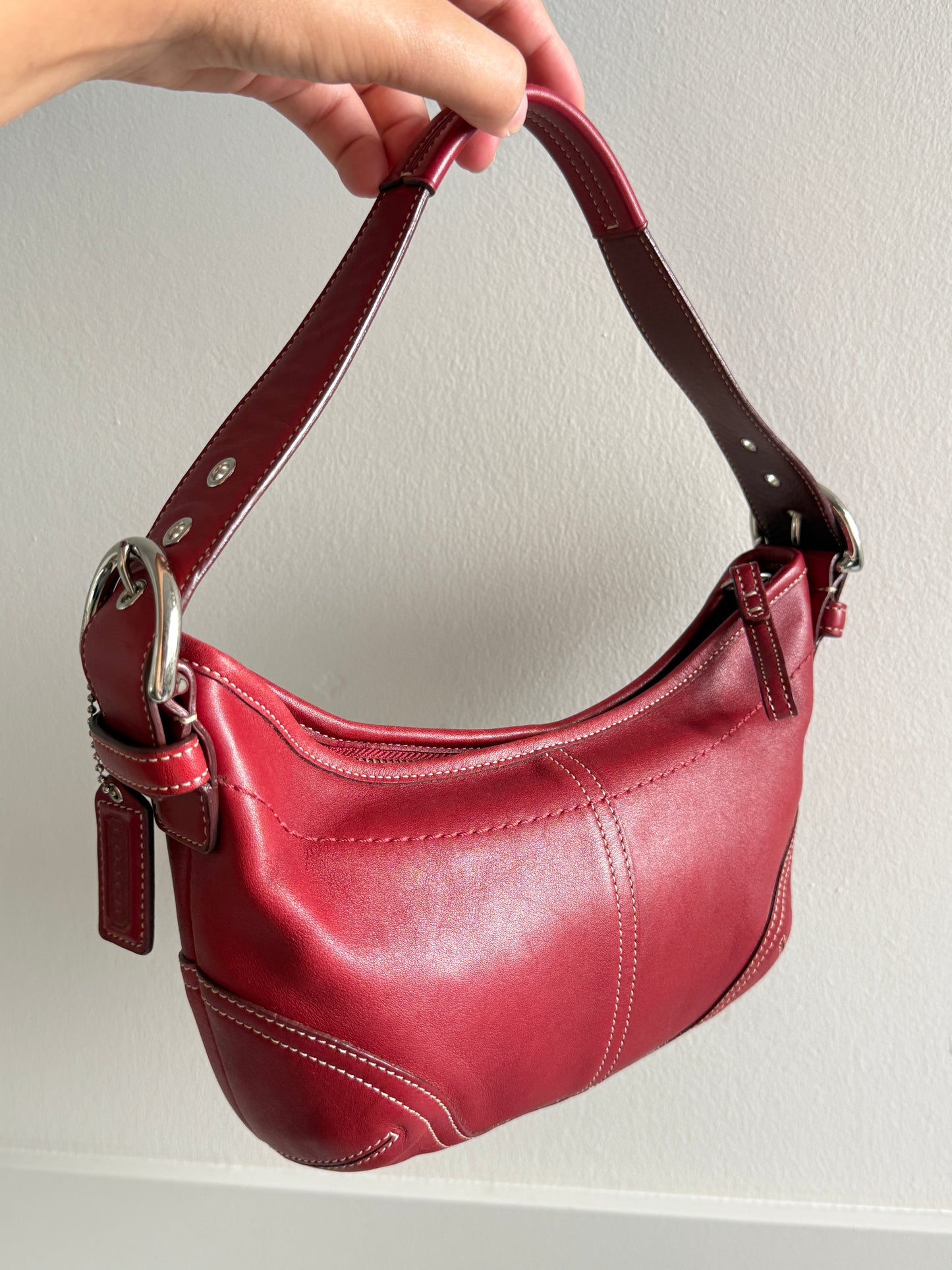 Super Rare Coach Soho Red Leather Mini Bag
