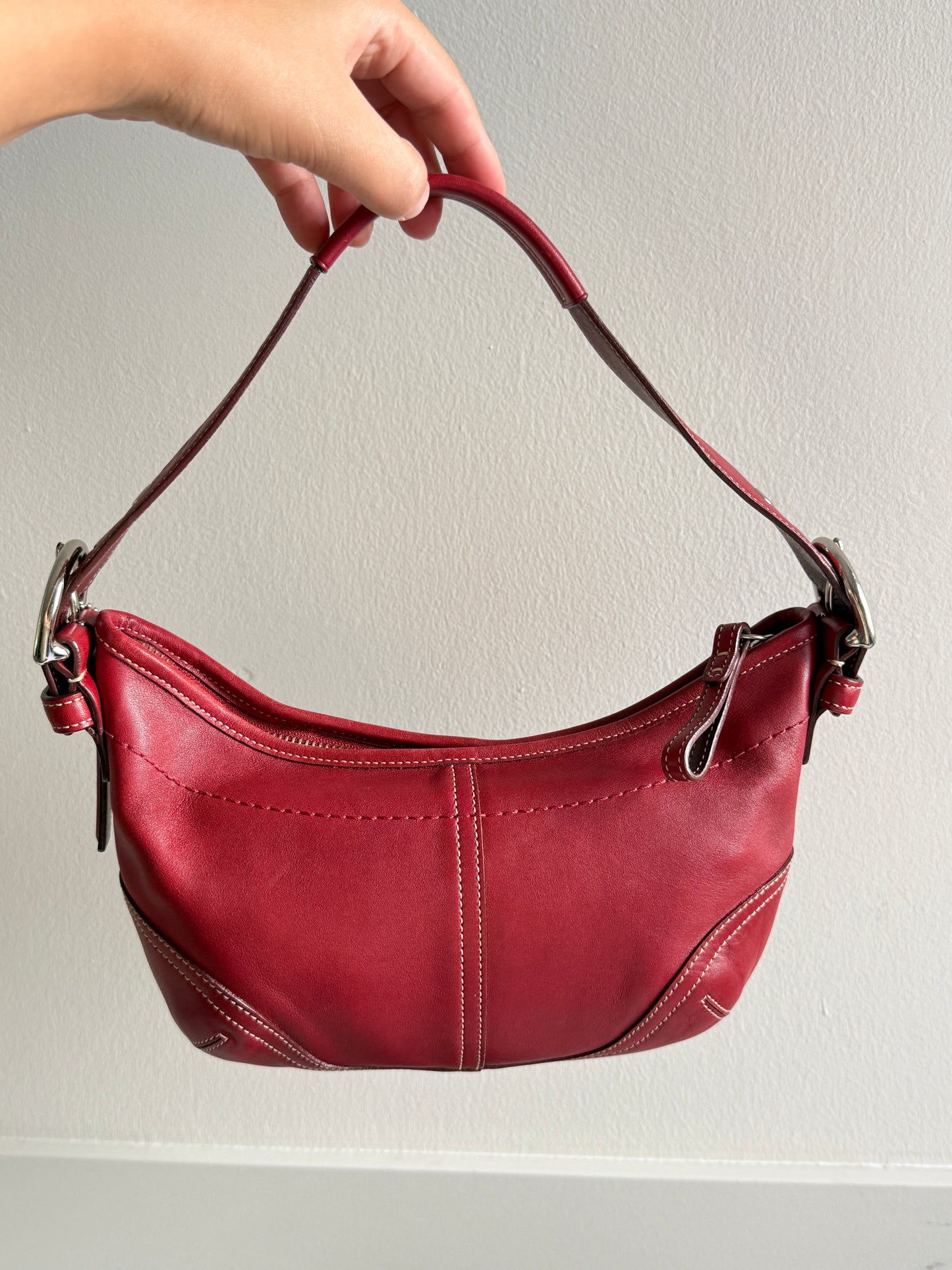 Super Rare Coach Soho Red Leather Mini Bag