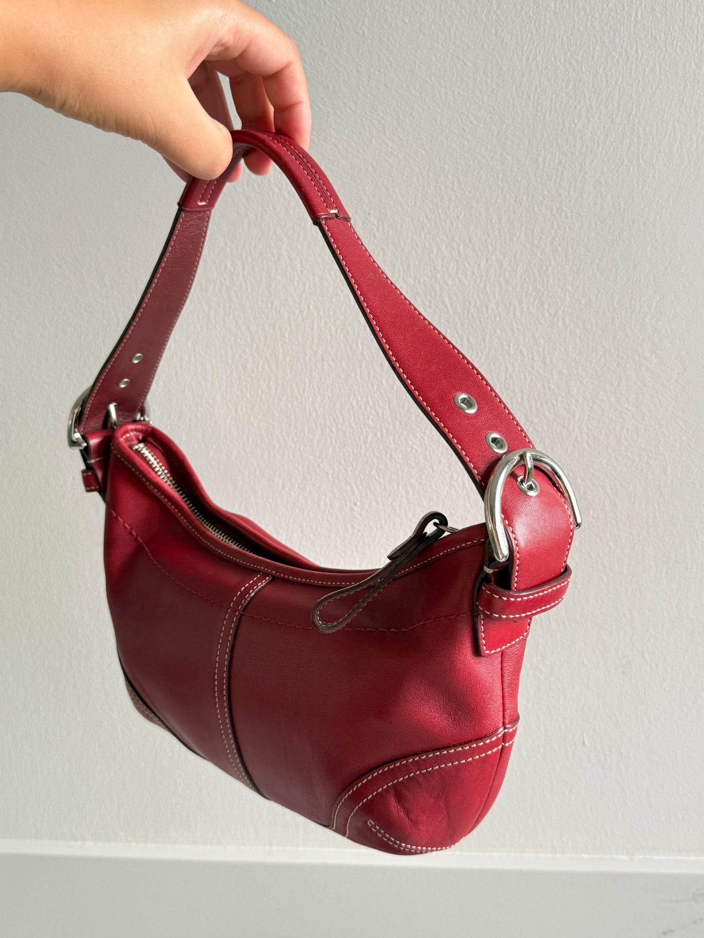 Super Rare Coach Soho Red Leather Mini Bag