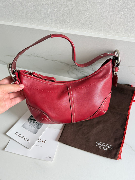 Super Rare Coach Soho Red Leather Mini Bag