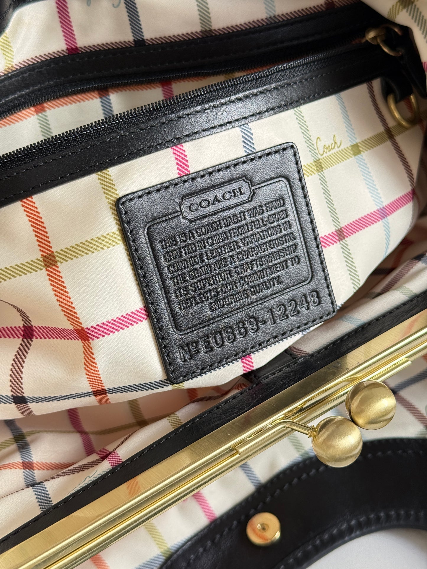 Coach Ergo Black Leather Tote Bag