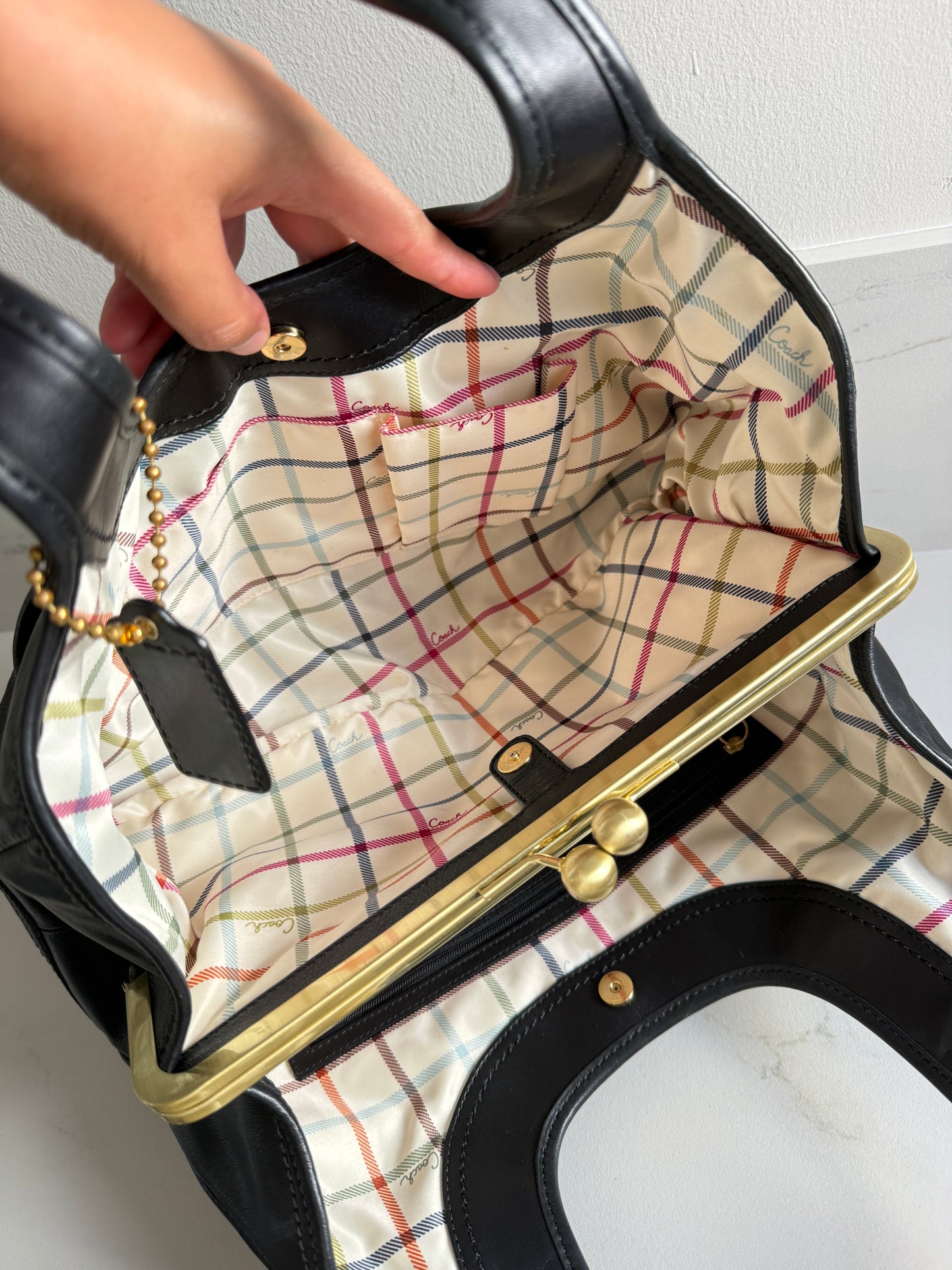 Coach Ergo Black Leather Tote Bag