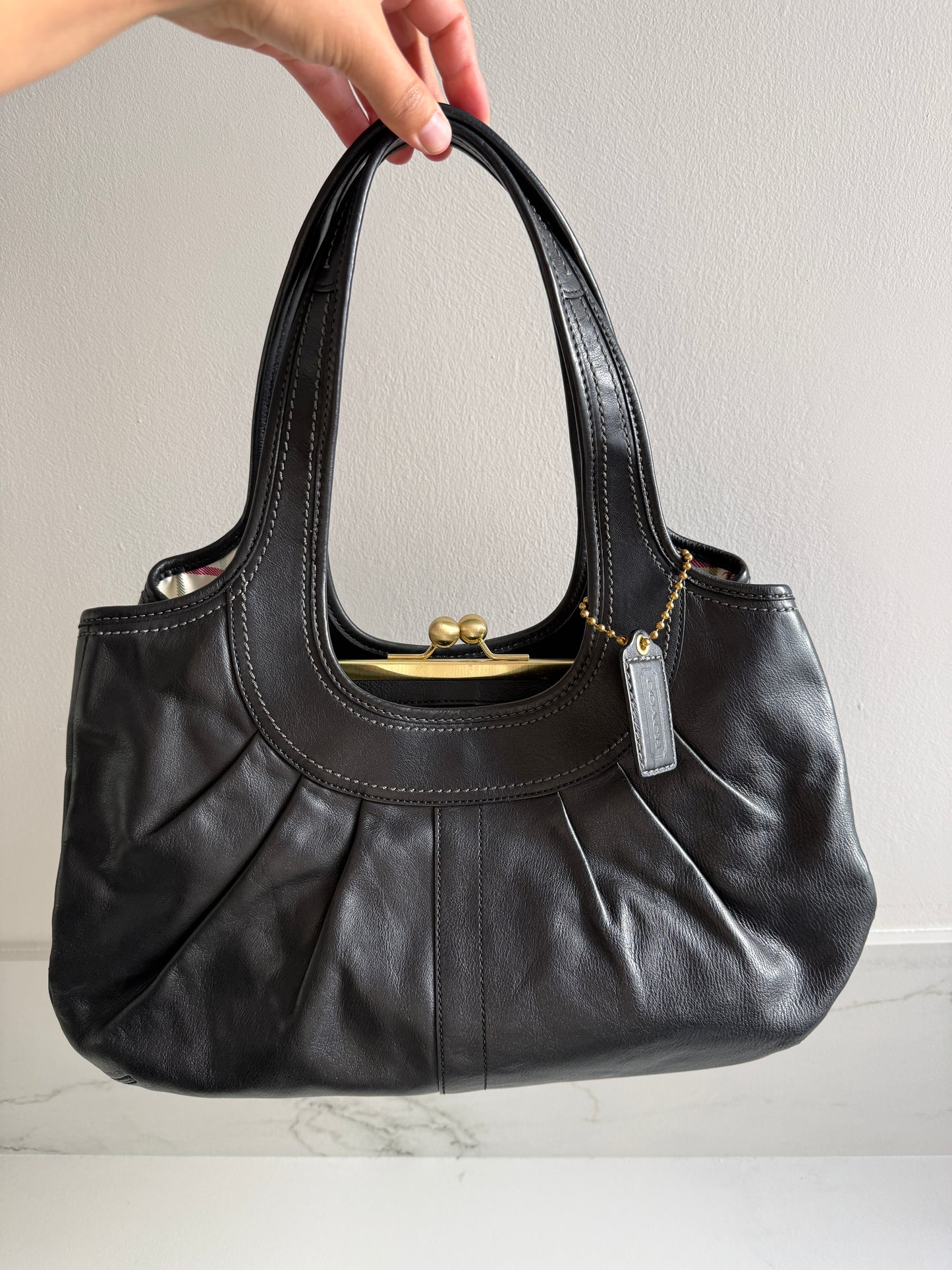 Coach Ergo Black Leather Tote Bag