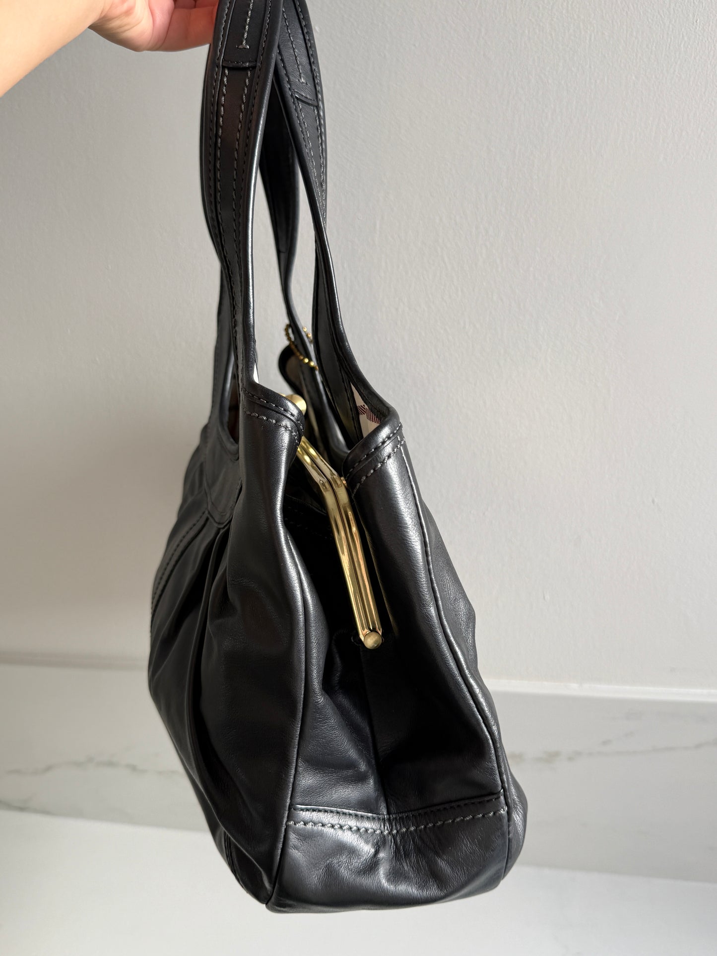 Coach Ergo Black Leather Tote Bag