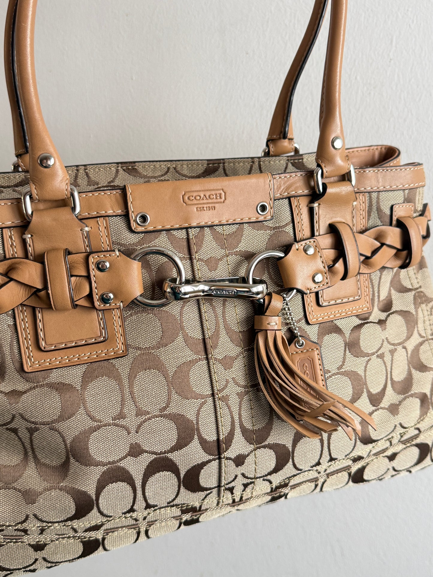 Super Rare Coach Hampton Signature Shoulder Bag