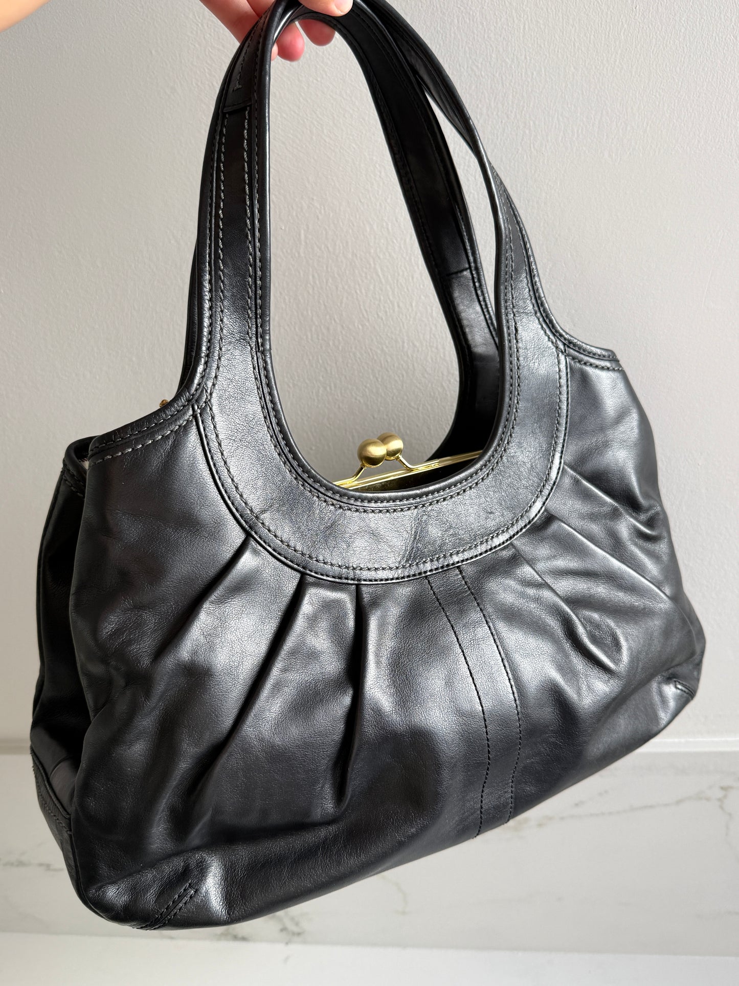 Coach Ergo Black Leather Tote Bag