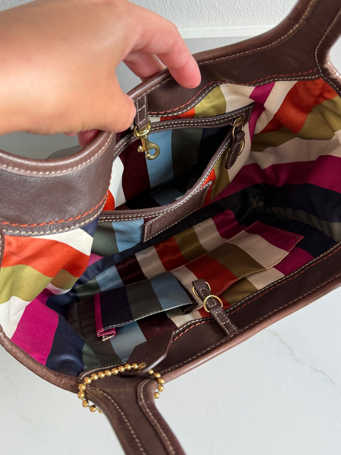 Coach Ergo Brown Leather Tote Bag