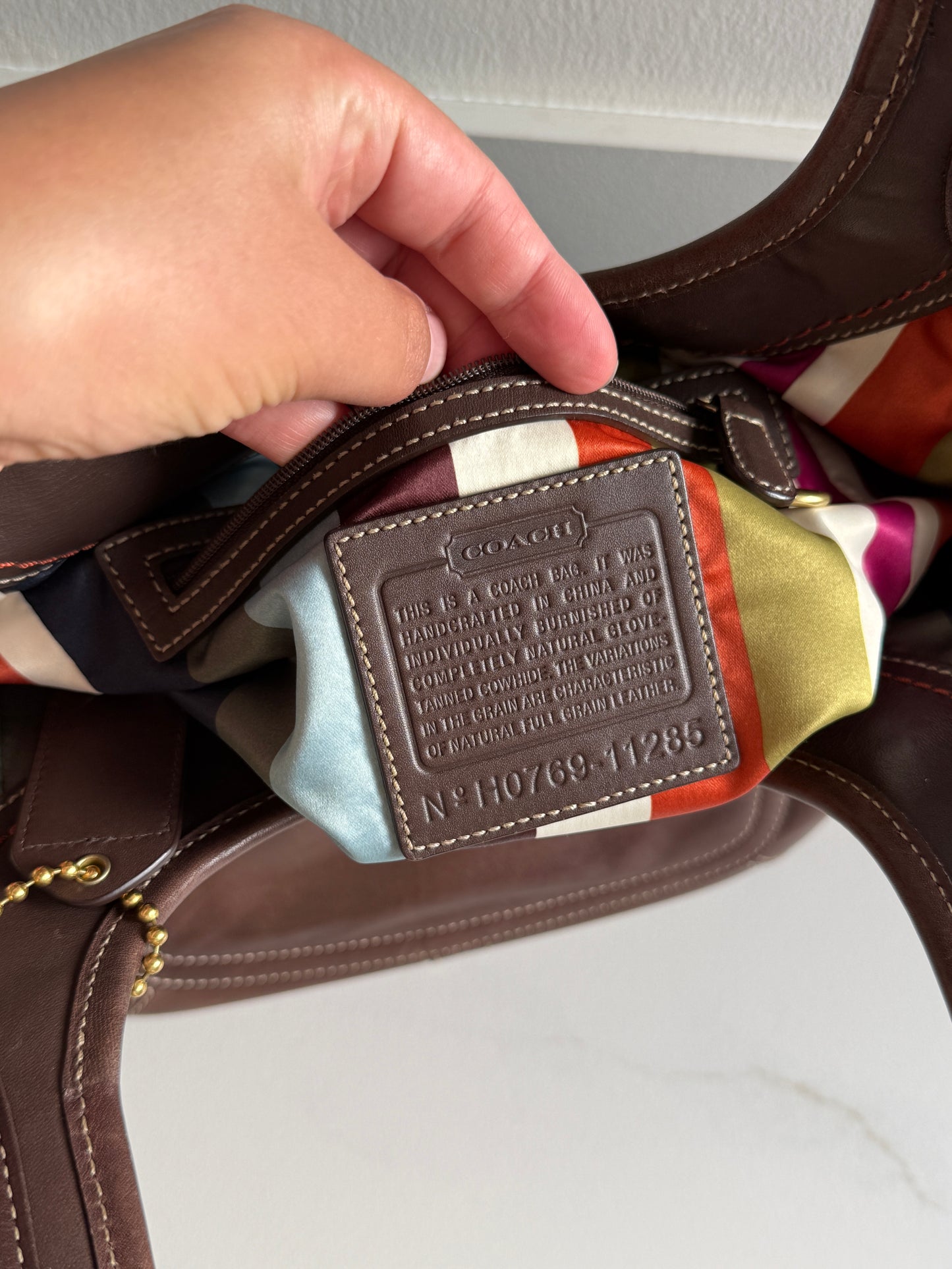 Coach Ergo Brown Leather Tote Bag