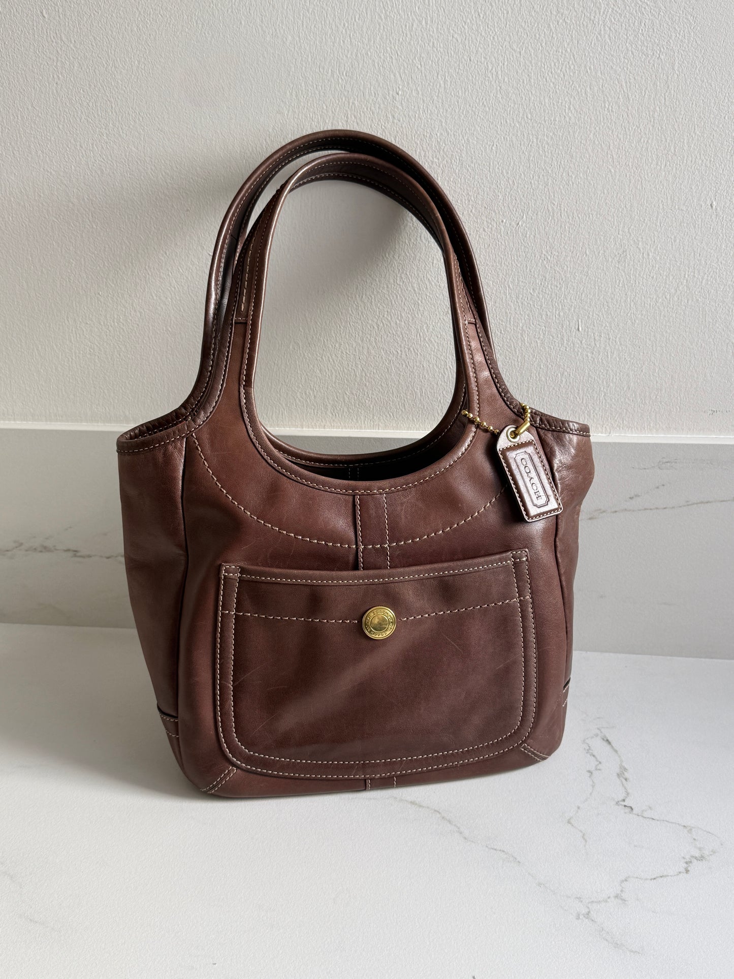 Coach Ergo Brown Leather Tote Bag