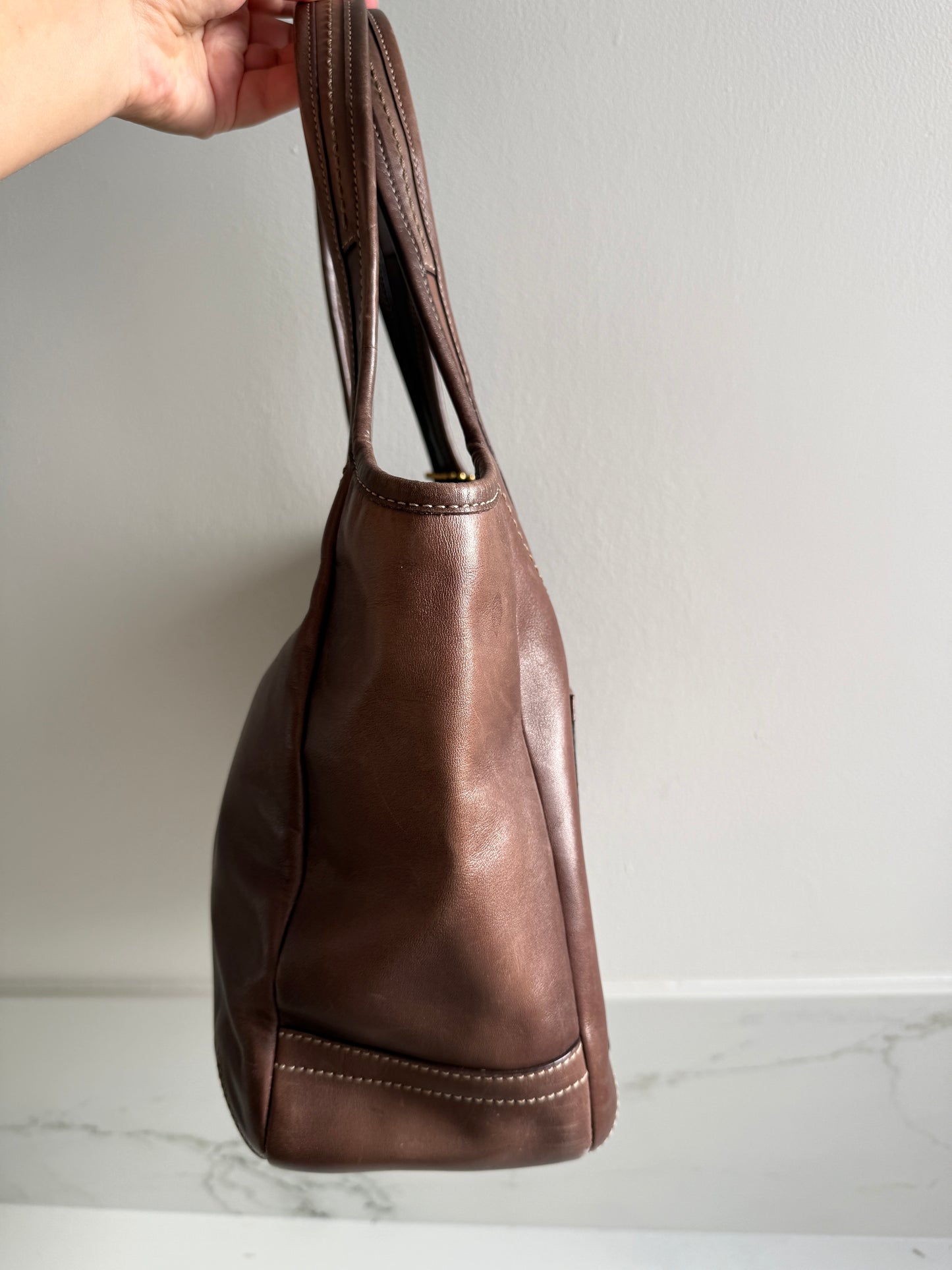 Coach Ergo Brown Leather Tote Bag