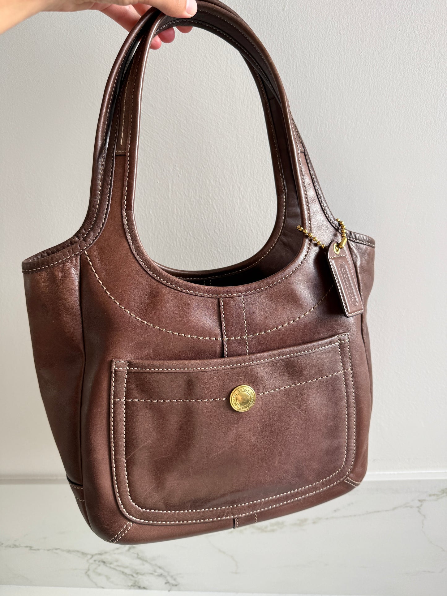Coach Ergo Brown Leather Tote Bag