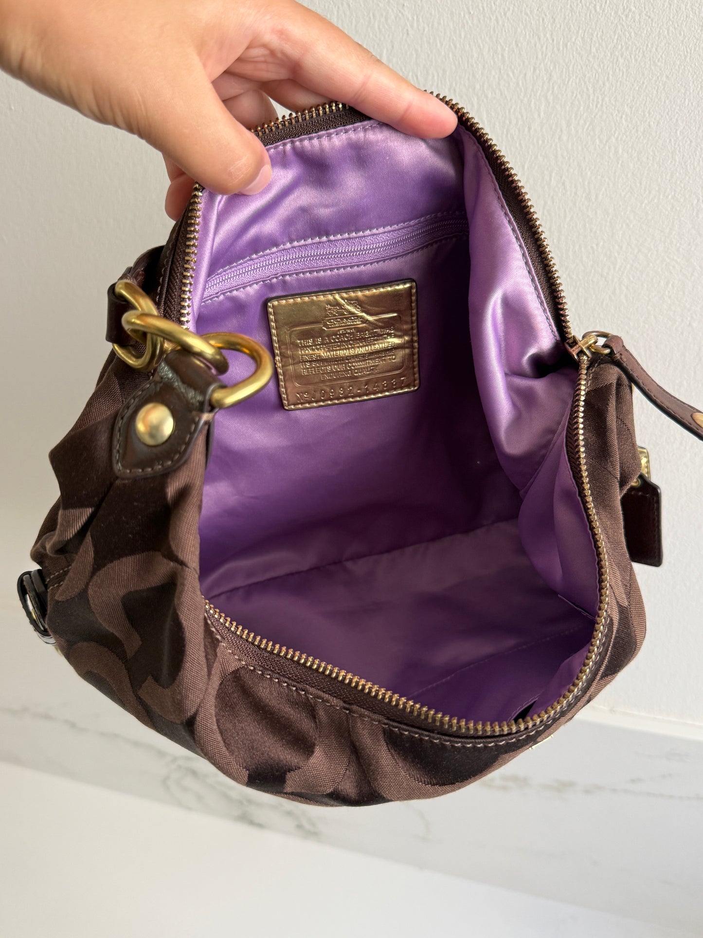 Rare Coach Madison Op Art Signature Shoulder Bag