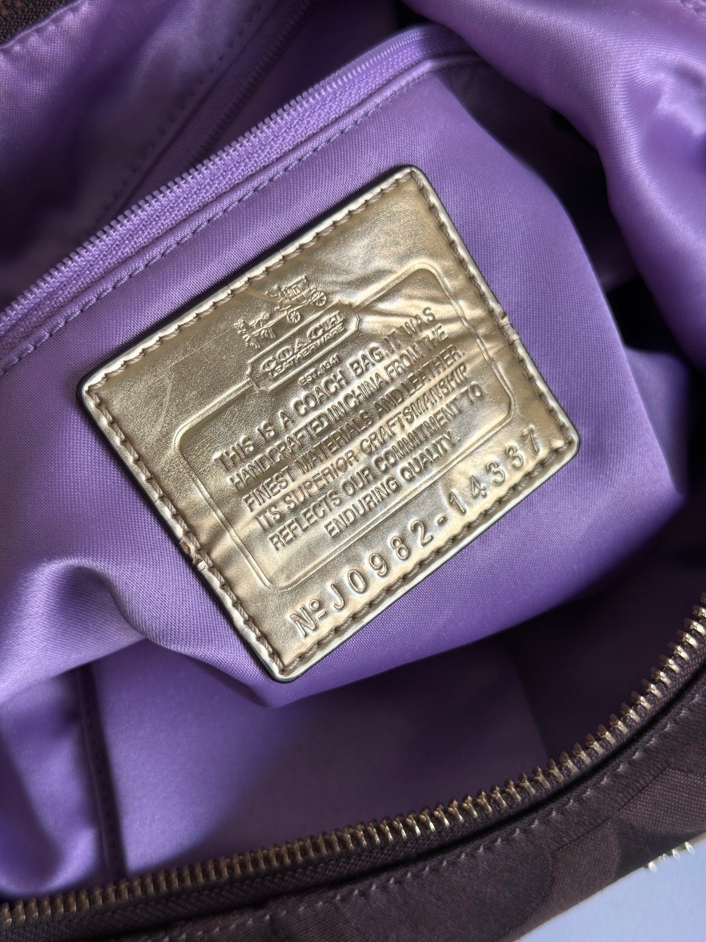 Rare Coach Madison Op Art Signature Shoulder Bag