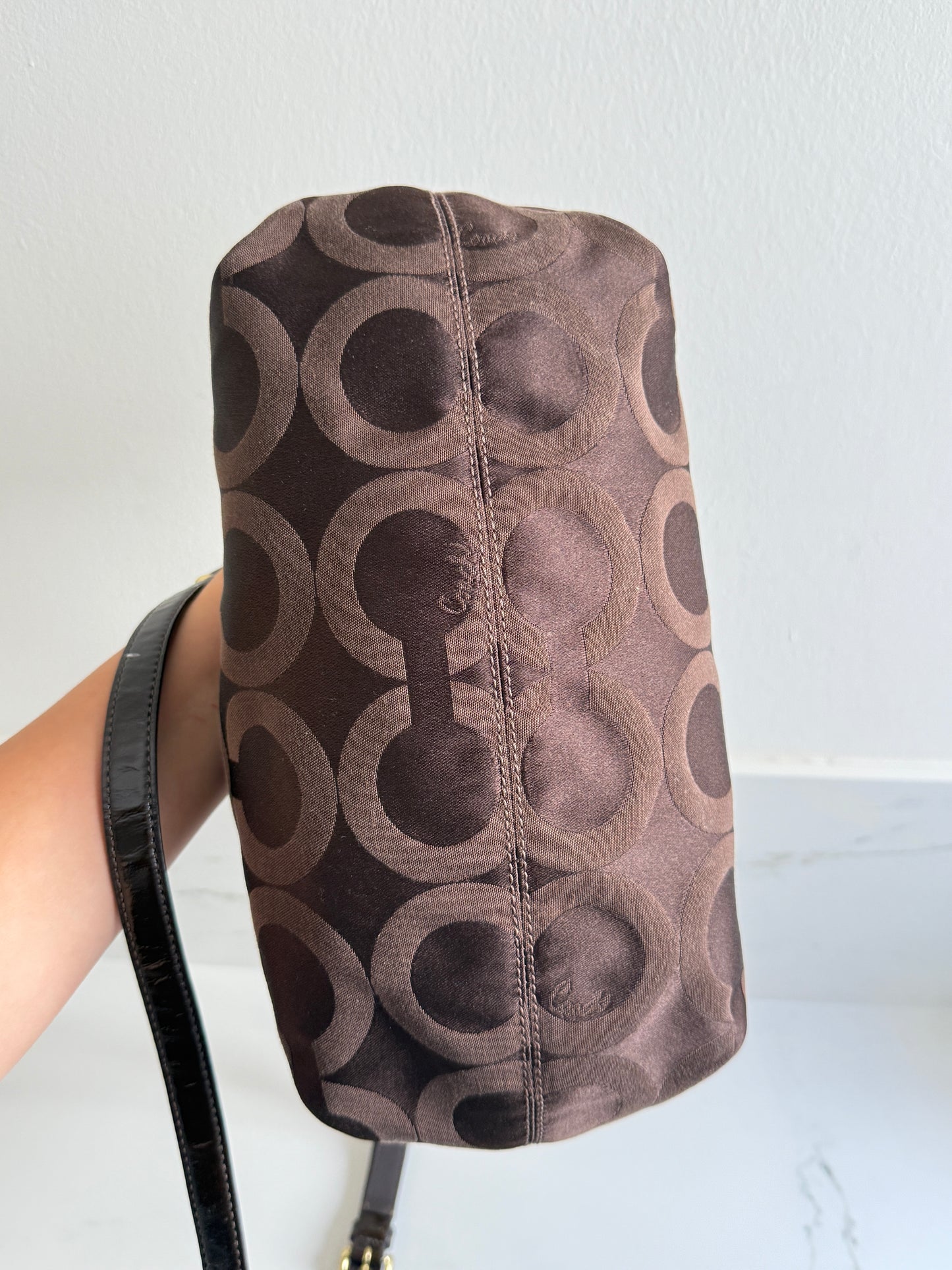 Rare Coach Madison Op Art Signature Shoulder Bag