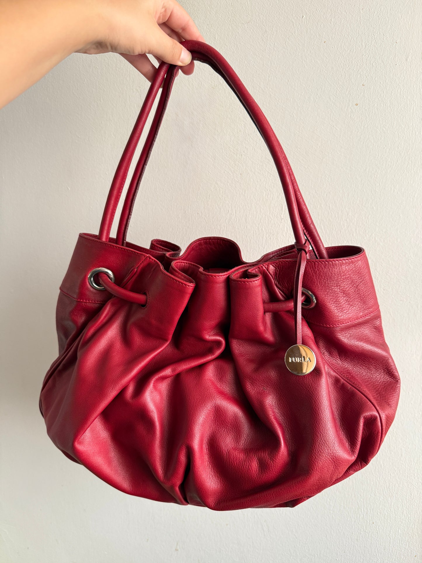 Rare Furla Leather Shoulder Bag
