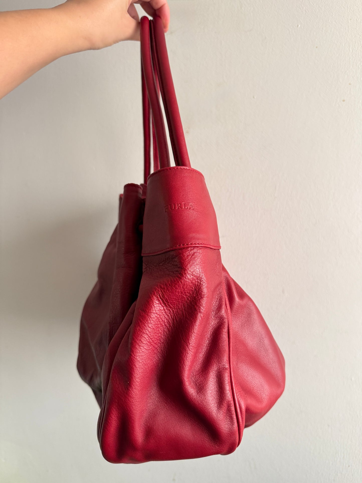 Rare Furla Leather Shoulder Bag