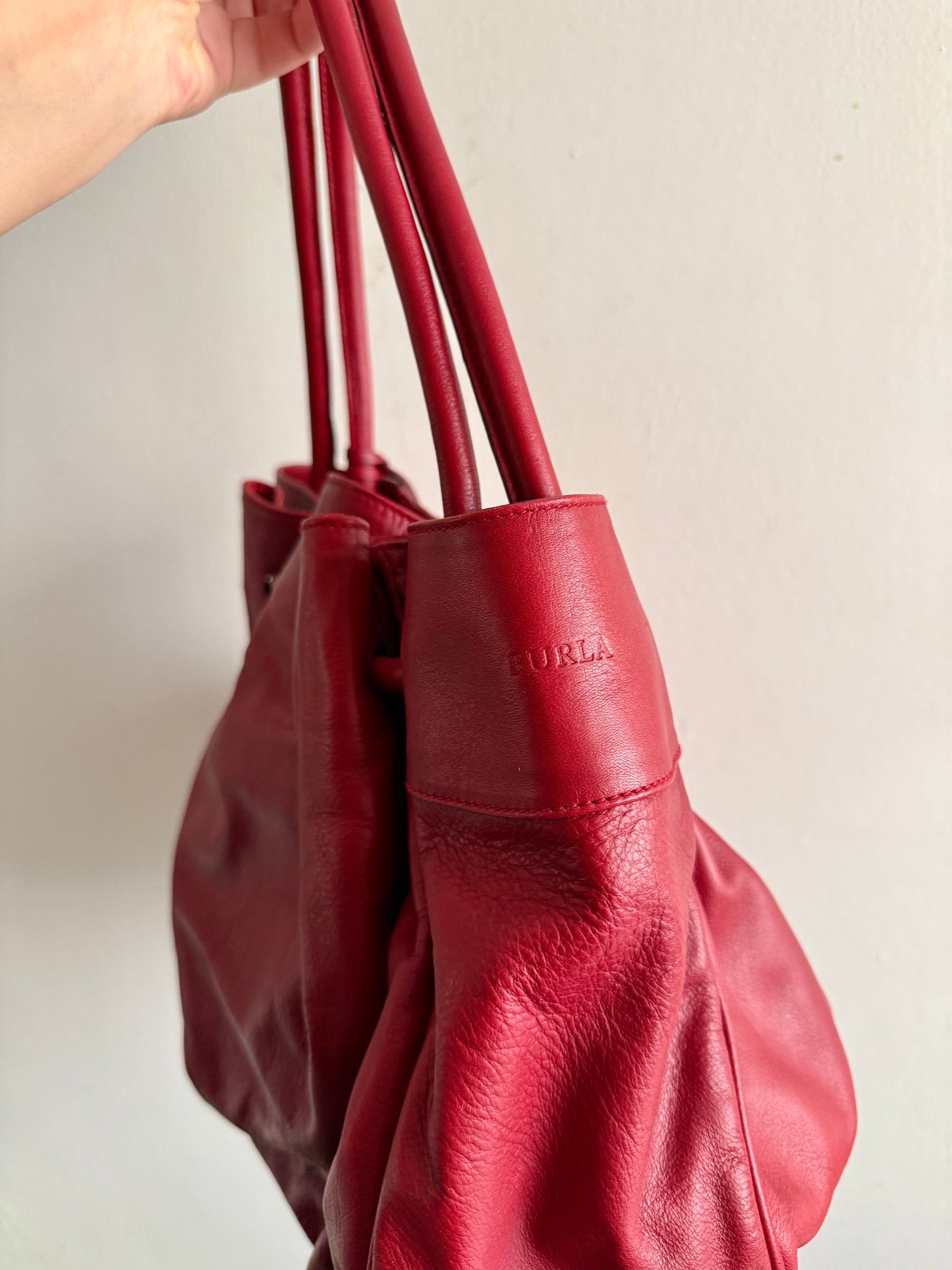 Rare Furla Leather Shoulder Bag