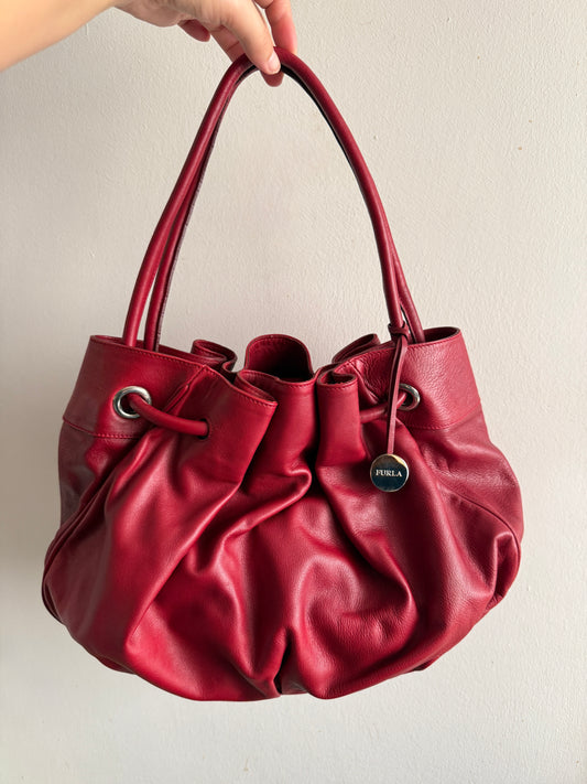 Rare Furla Leather Shoulder Bag