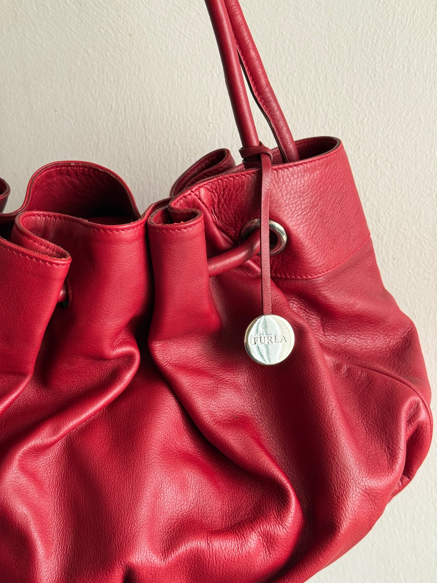 Rare Furla Leather Shoulder Bag