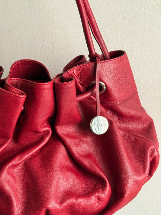Rare Furla Leather Shoulder Bag