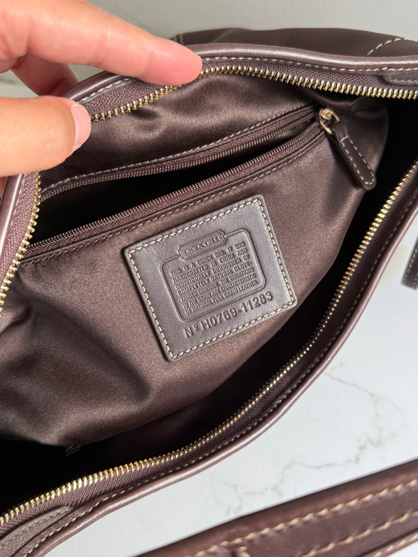 Coach Ergo Brown Leather Shoulder Bag