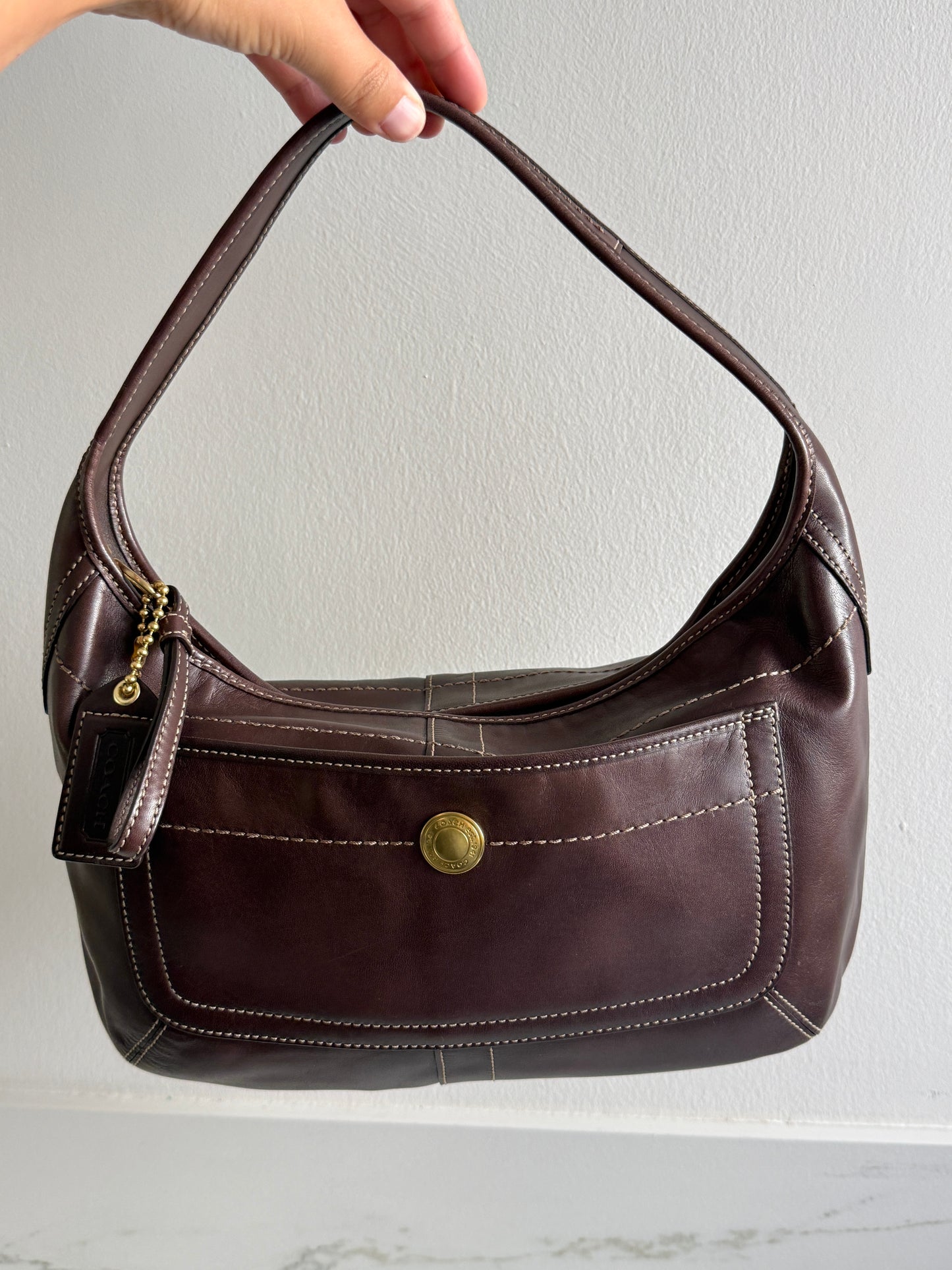 Coach Ergo Brown Leather Shoulder Bag