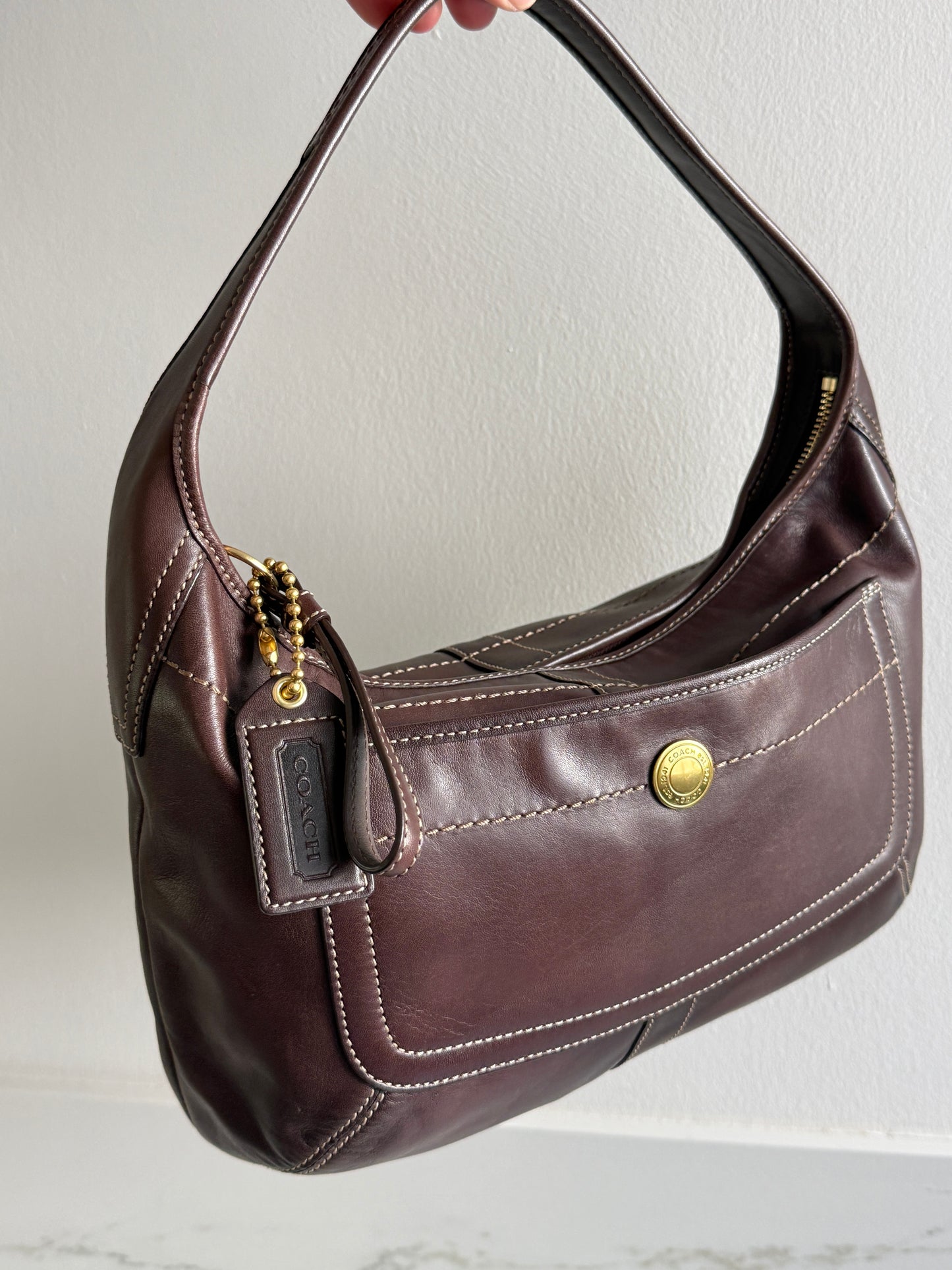 Coach Ergo Brown Leather Shoulder Bag