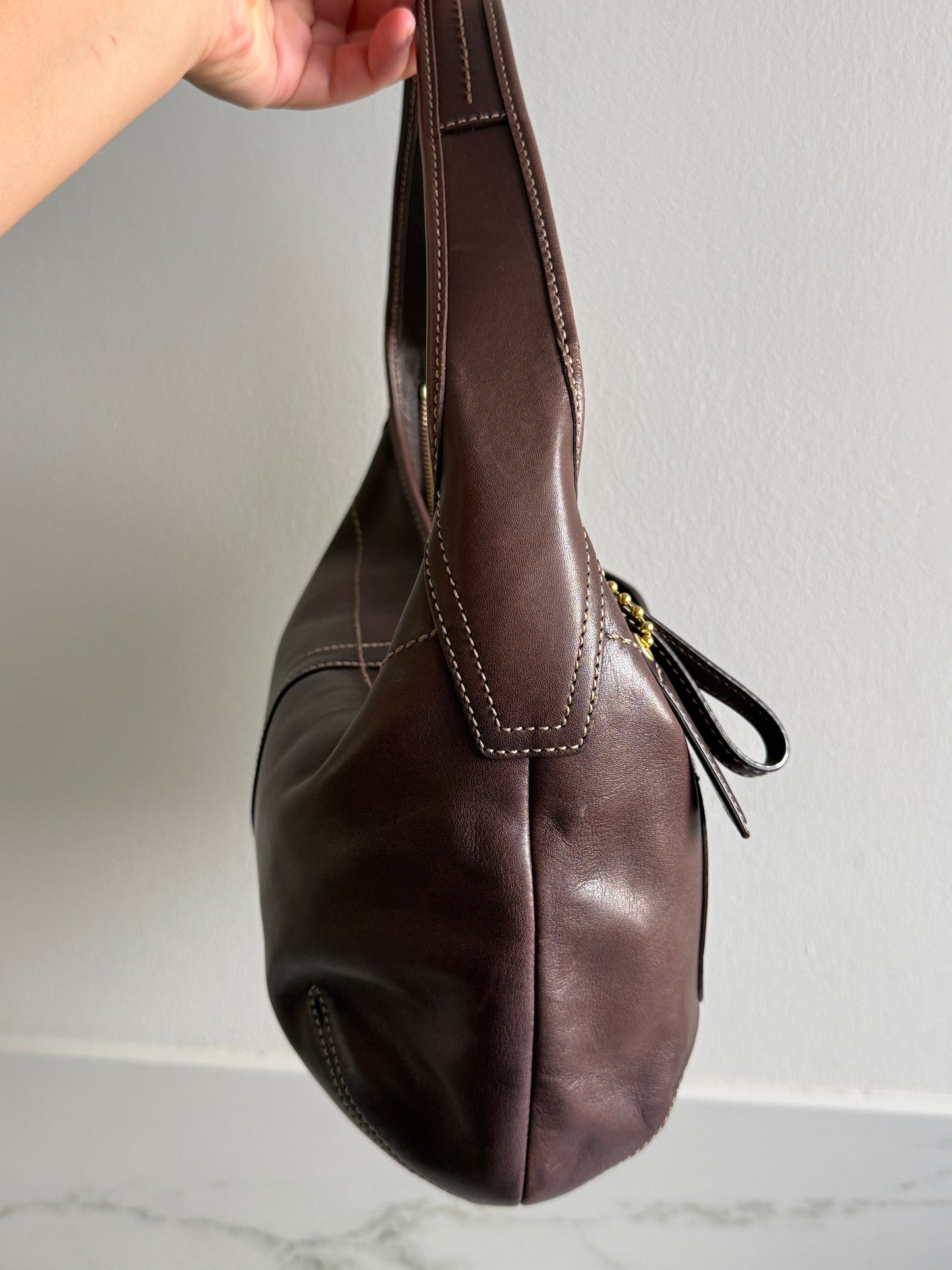 Coach Ergo Brown Leather Shoulder Bag